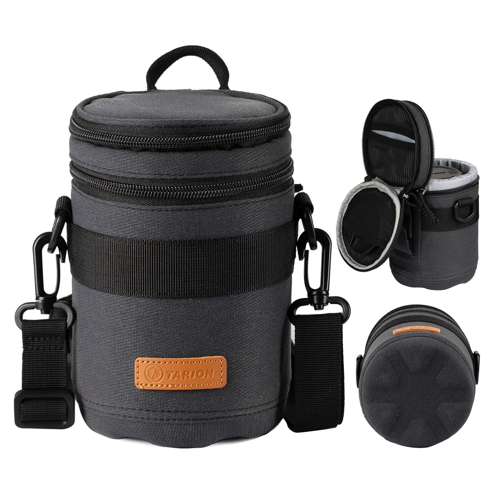 Funda Dura TARION para Lentes de Cámara Negra Grande 18.5x12 cm