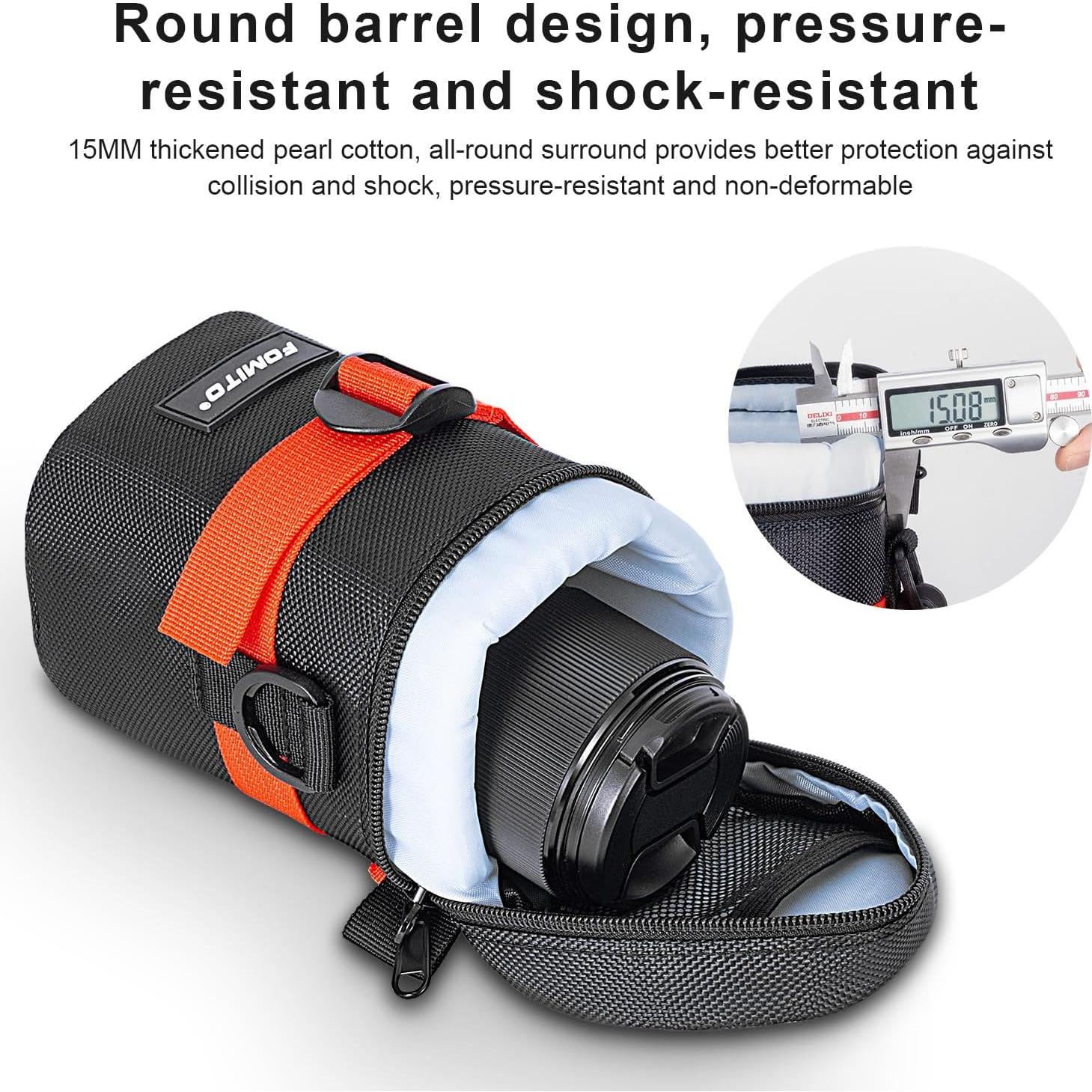 Funda de Lente de Cámara FOMITO M para Lentes hasta 10cm