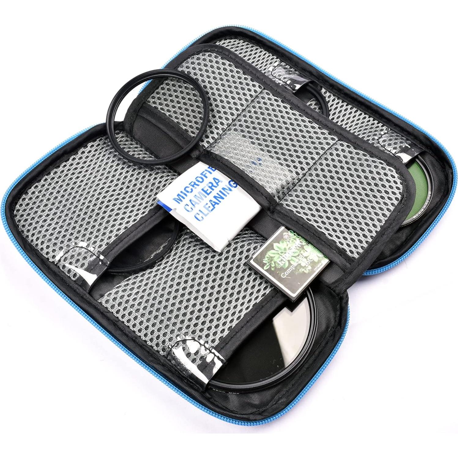 Funda para Filtros de Lente Acogedor 9 Bolsillos 30-82mm