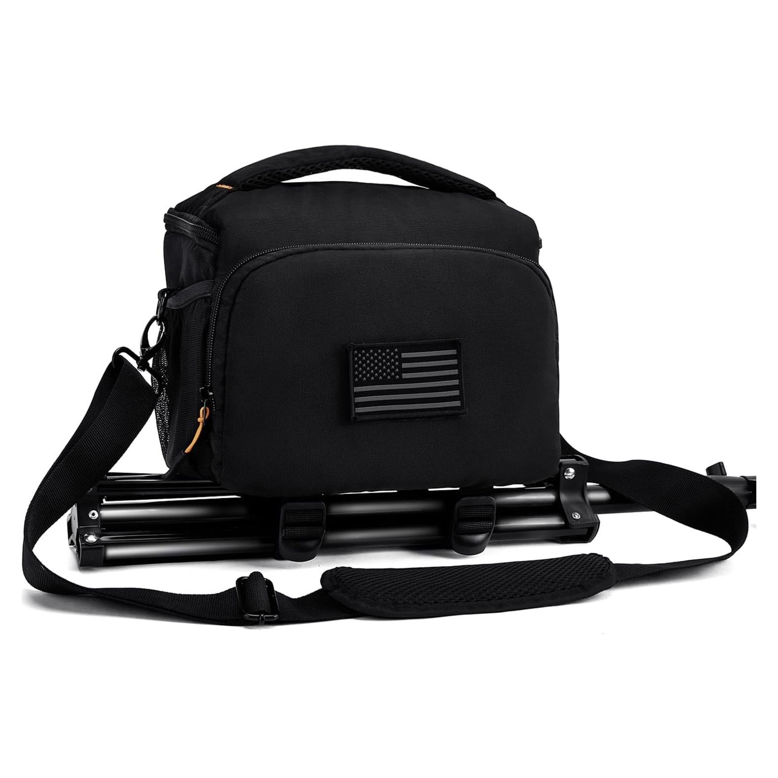 Bolsa de Hombro para Cámara AMOZZ Negra, Acolchada y Impermeable