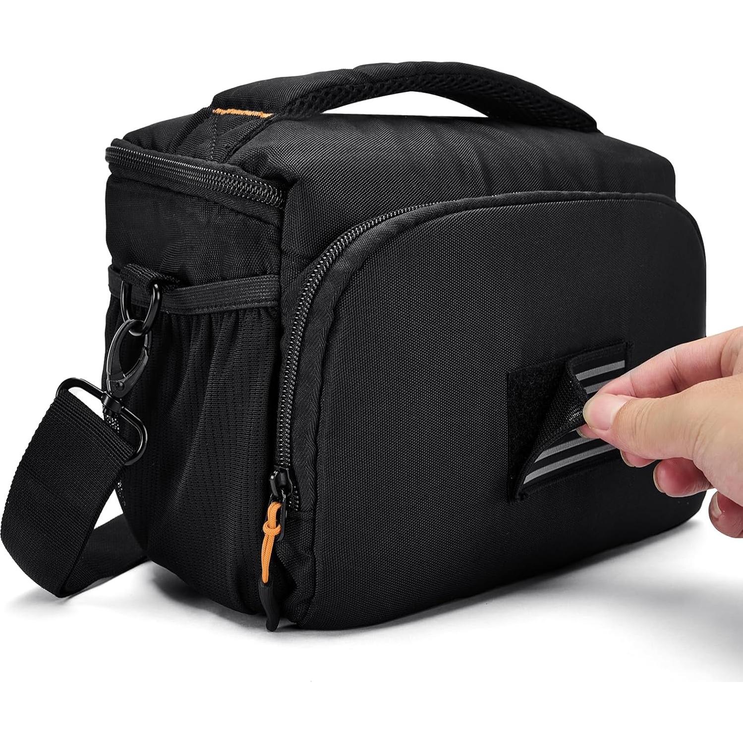 Bolsa de Hombro para Cámara AMOZZ Negra, Acolchada y Impermeable