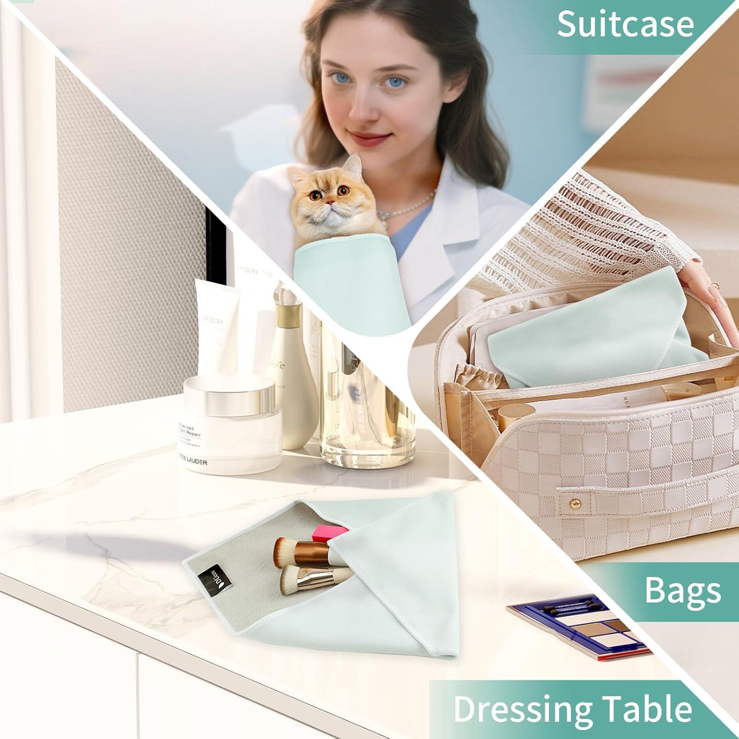 Bolsa de Maquillaje DUcare Verde 26.67 cm Portátil Autoadhesiva