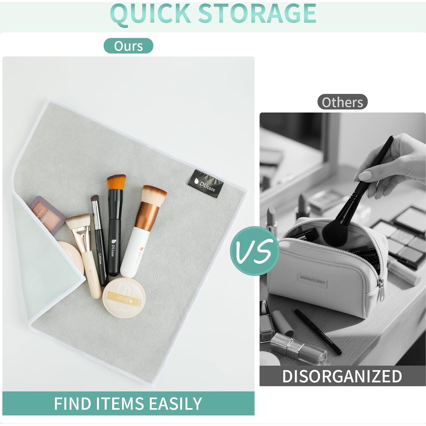 Bolsa de Maquillaje DUcare Verde 26.67 cm Portátil Autoadhesiva