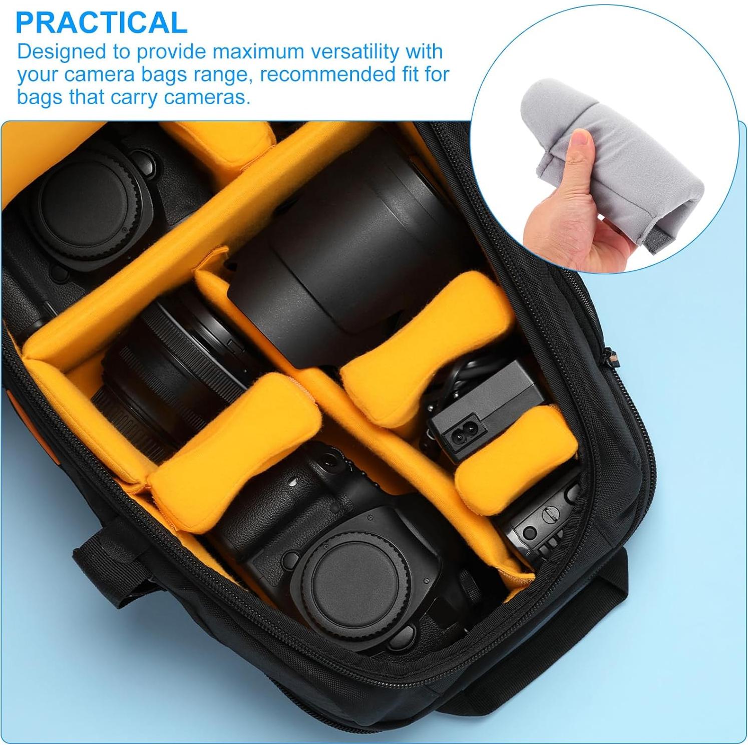 Divisor Acolchado para Bolsa de Cámara PATIKIL 4Pcs 16.5x16cm