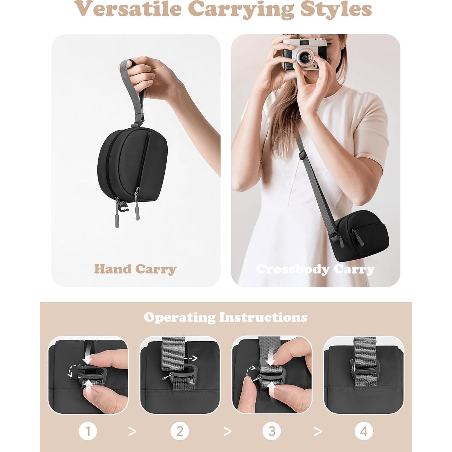 Funda suave para cámara digital 4K SQERO con bolsillo malla