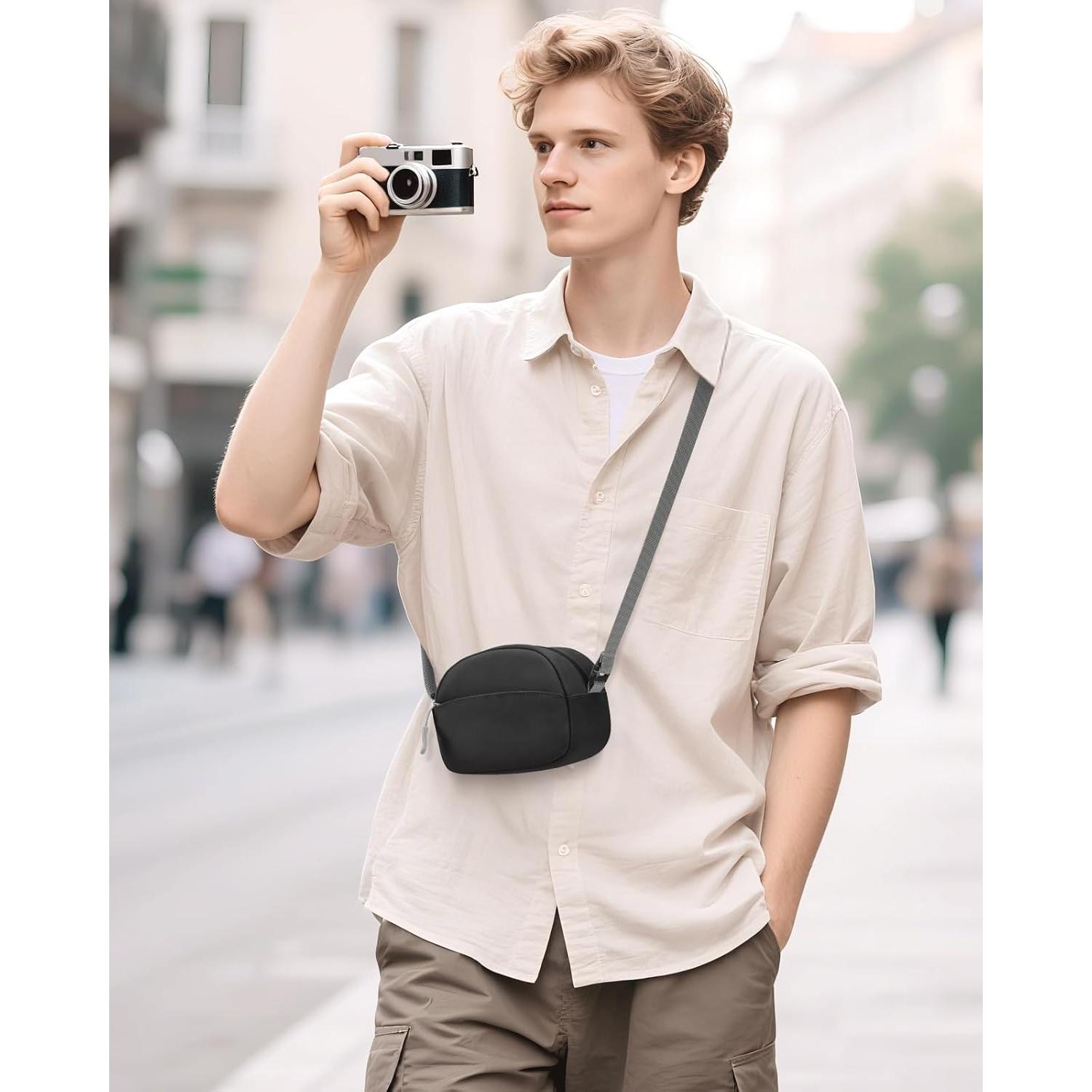 Funda suave para cámara digital 4K SQERO con bolsillo malla