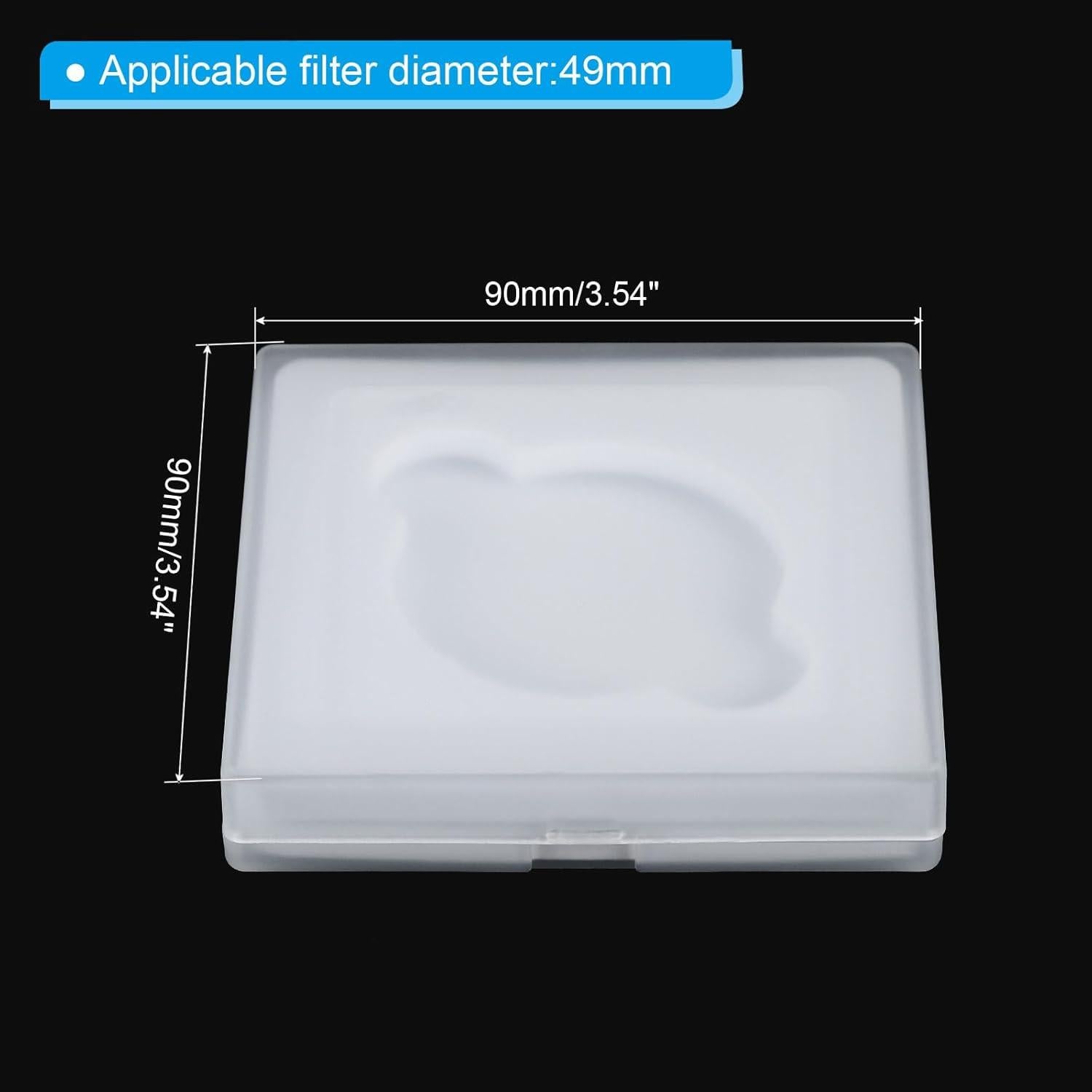 Funda para Filtros de Lente 49mm PATIKIL - 2 Piezas Impermeable