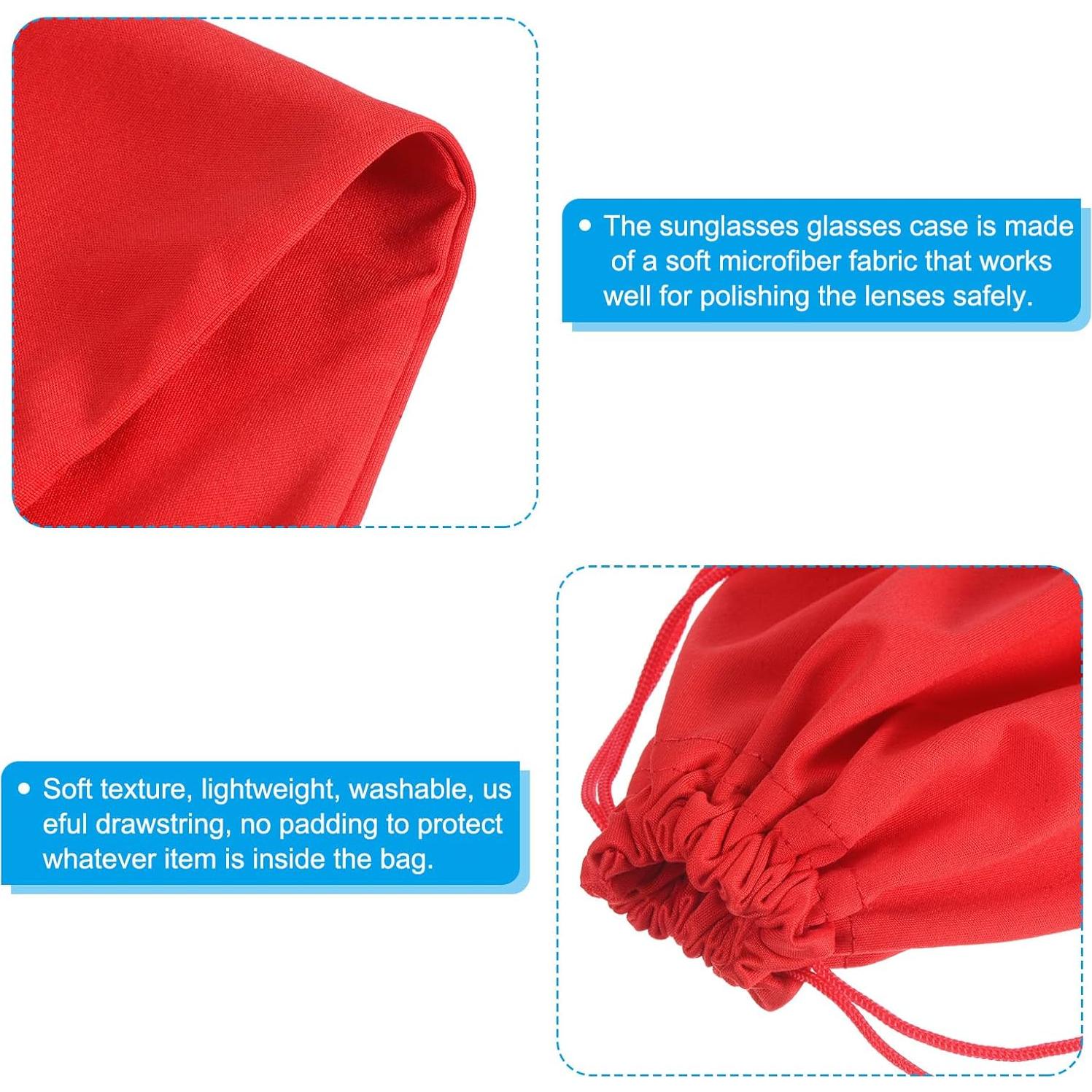 Bolsa de Gafas de Esquí PATIKIL Microfibra 18x27cm 4 Unidades