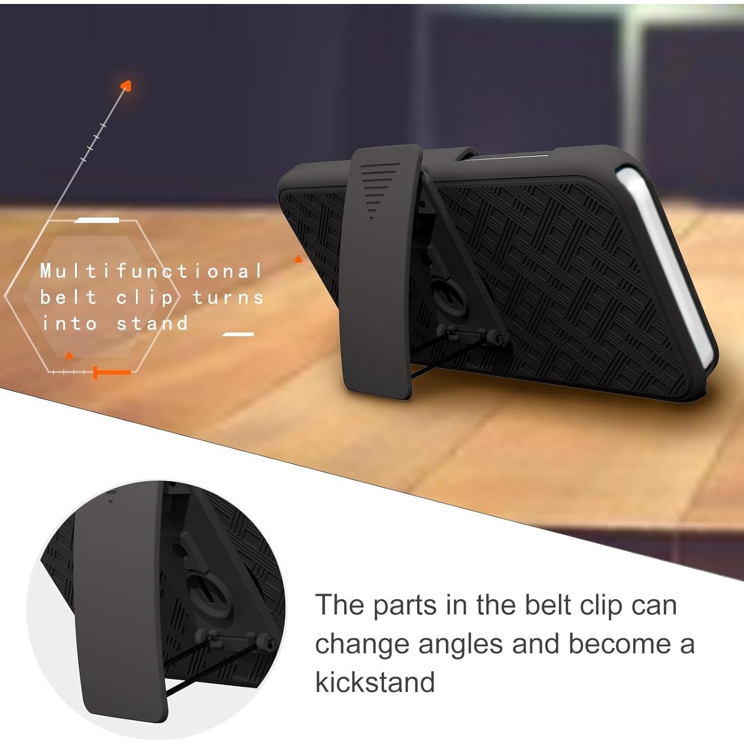 Funda Ailiber para iPhone 17 Pro Max con Soporte y Clip - Negro