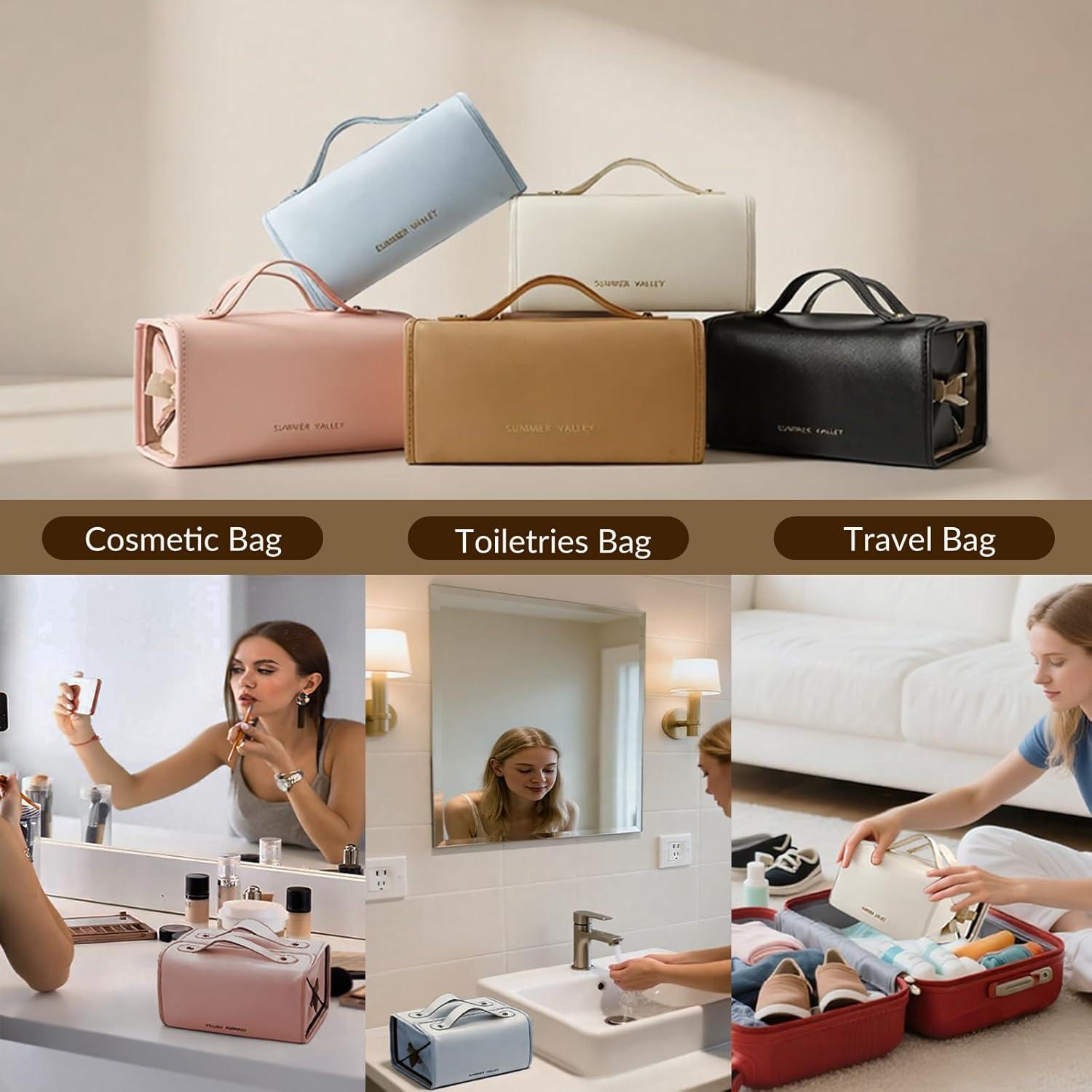 Bolsa de Maquillaje de Viaje YDR Azul 4 en 1 Organizador 24x12x12 cm