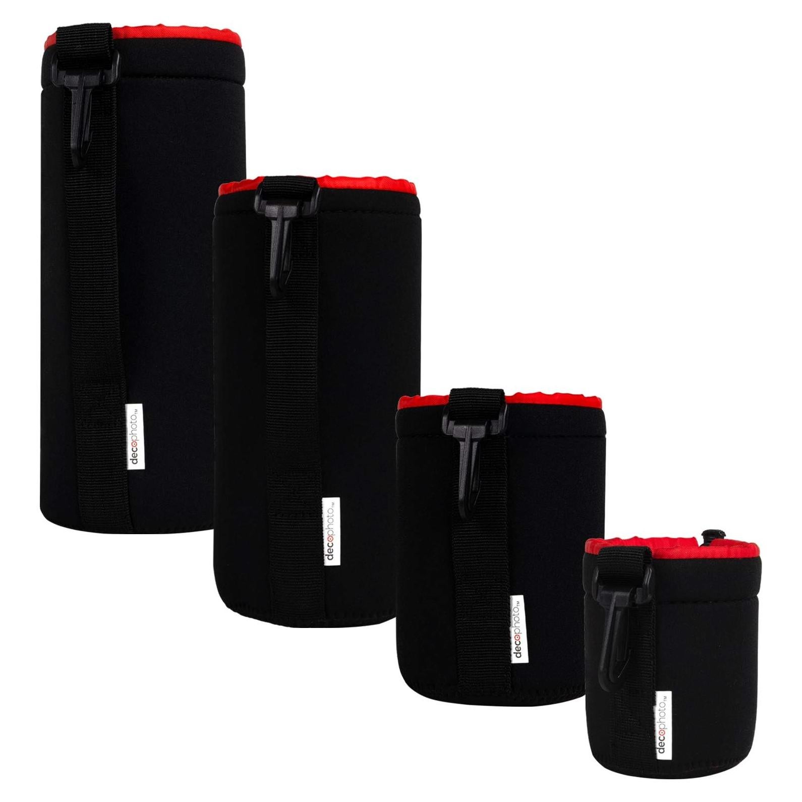 Juego de 4 Bolsas de Lente Neopreno Deco Gear Resistentes