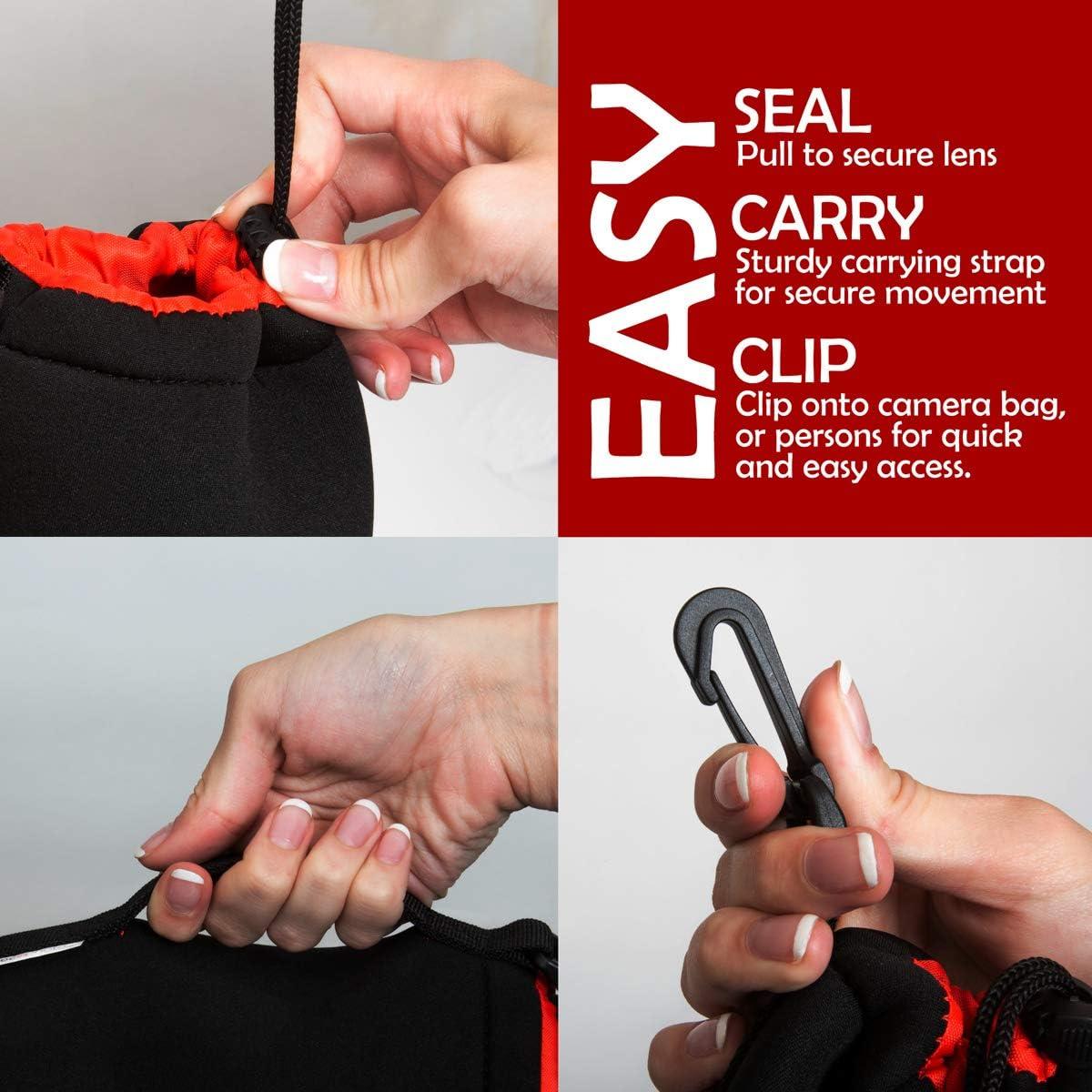 Juego de 4 Bolsas de Lente Neopreno Deco Gear Resistentes