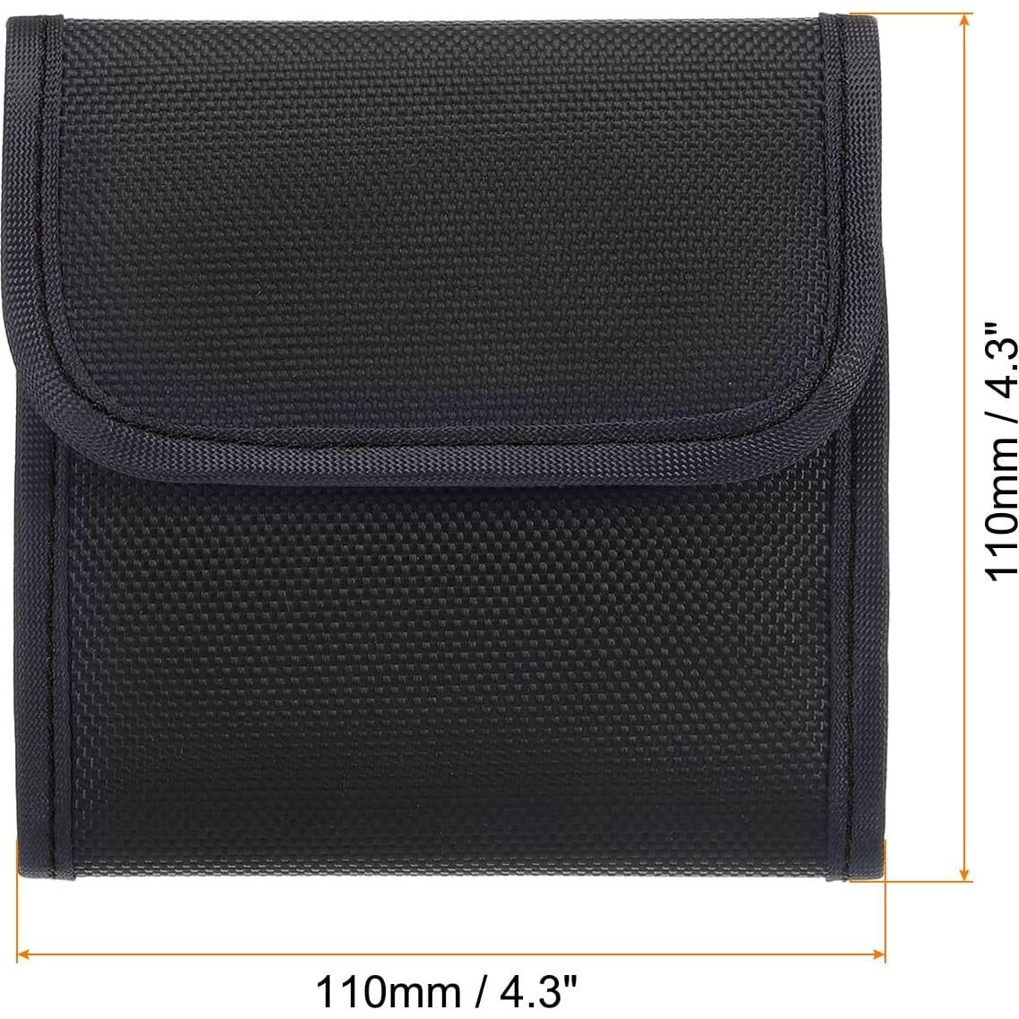 Funda de Filtro de Lente PATIKIL 3 Bolsillos 82mm Negra