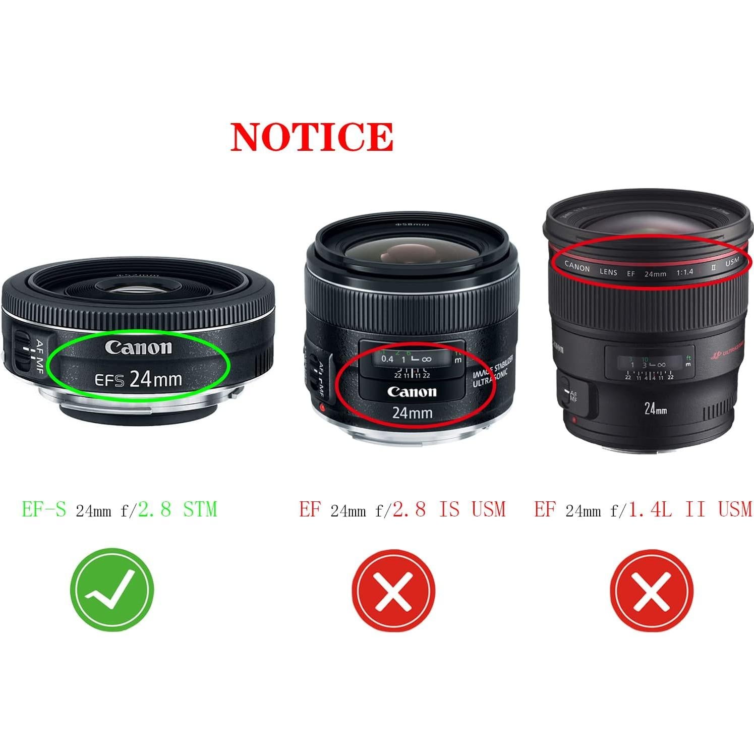 Cubierta de Tapa de Lente 52mm Huipuxiang para Canon EF-S 24mm