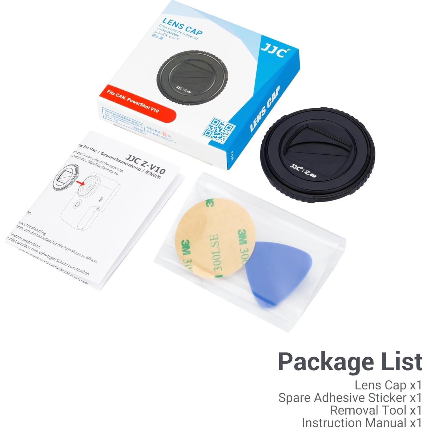 Cubierta de lente JJC para Canon PowerShot V10, a prueba de polvo y rayones