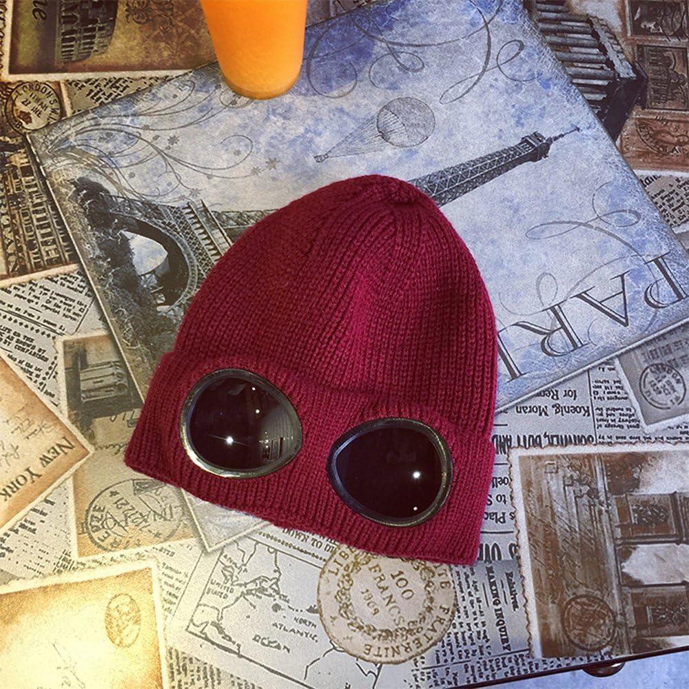 Gorro de Lana Tejido Unisex MansWill Rojo Vino para Invierno