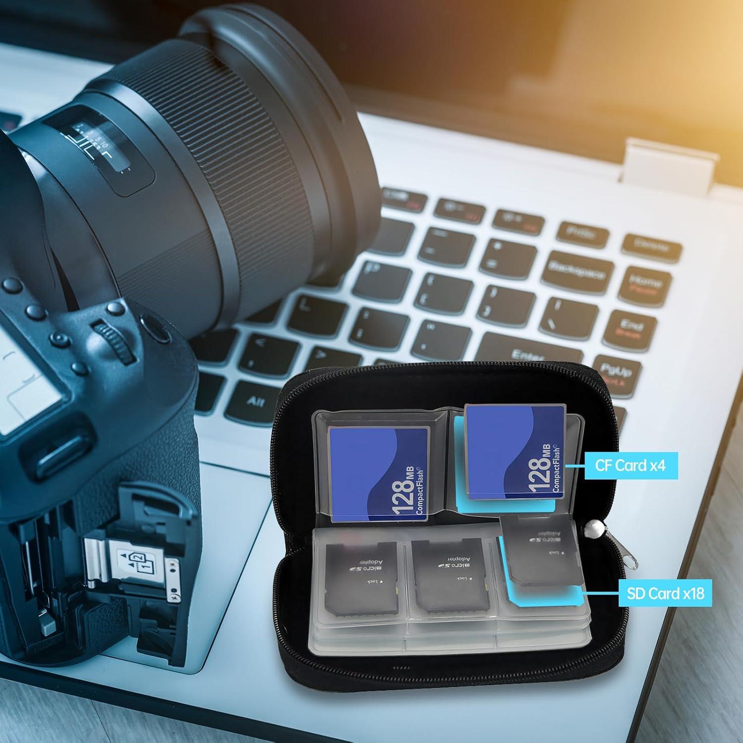 Funda para Tarjetas SD y Micro SD 22 Compartimentos - 2 Paquetes