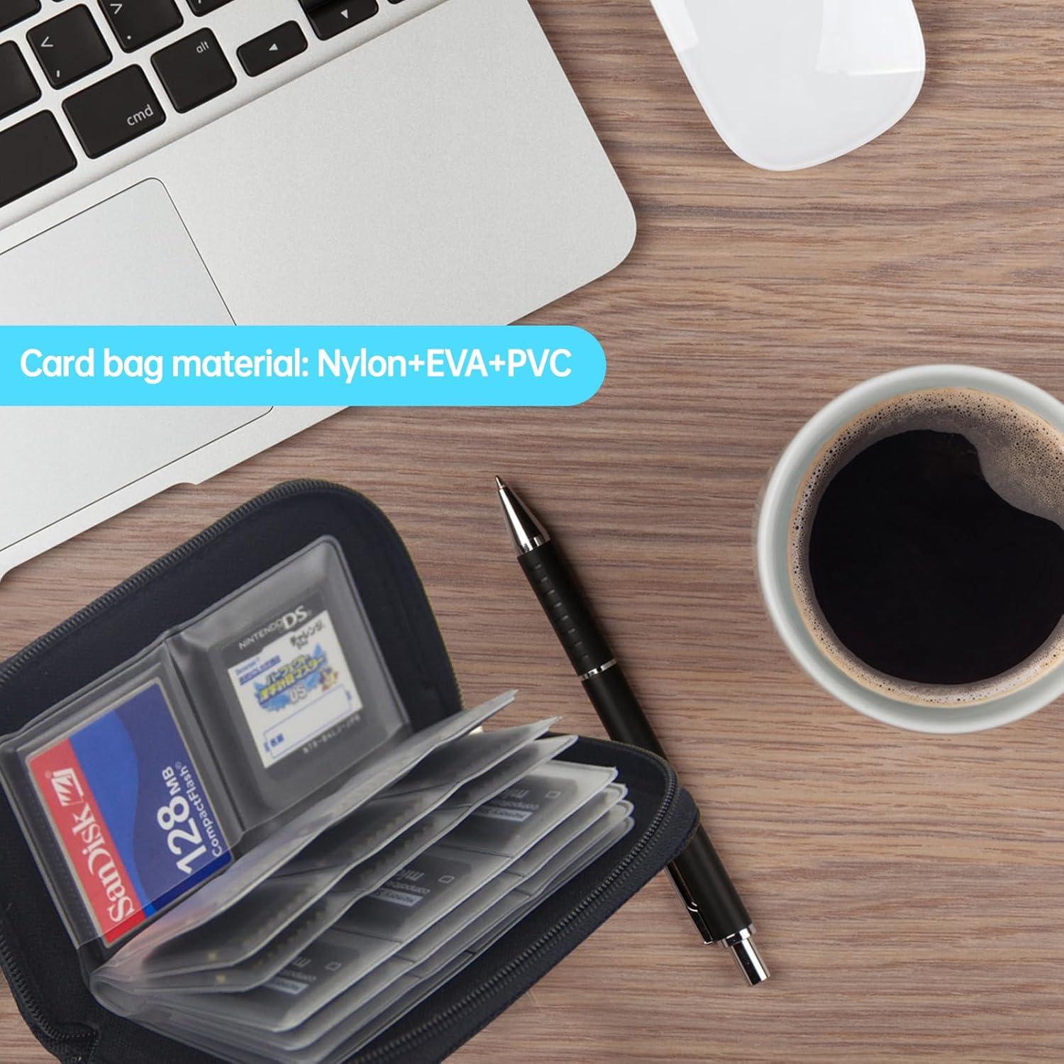 Funda para Tarjetas SD y Micro SD 22 Compartimentos - 2 Paquetes