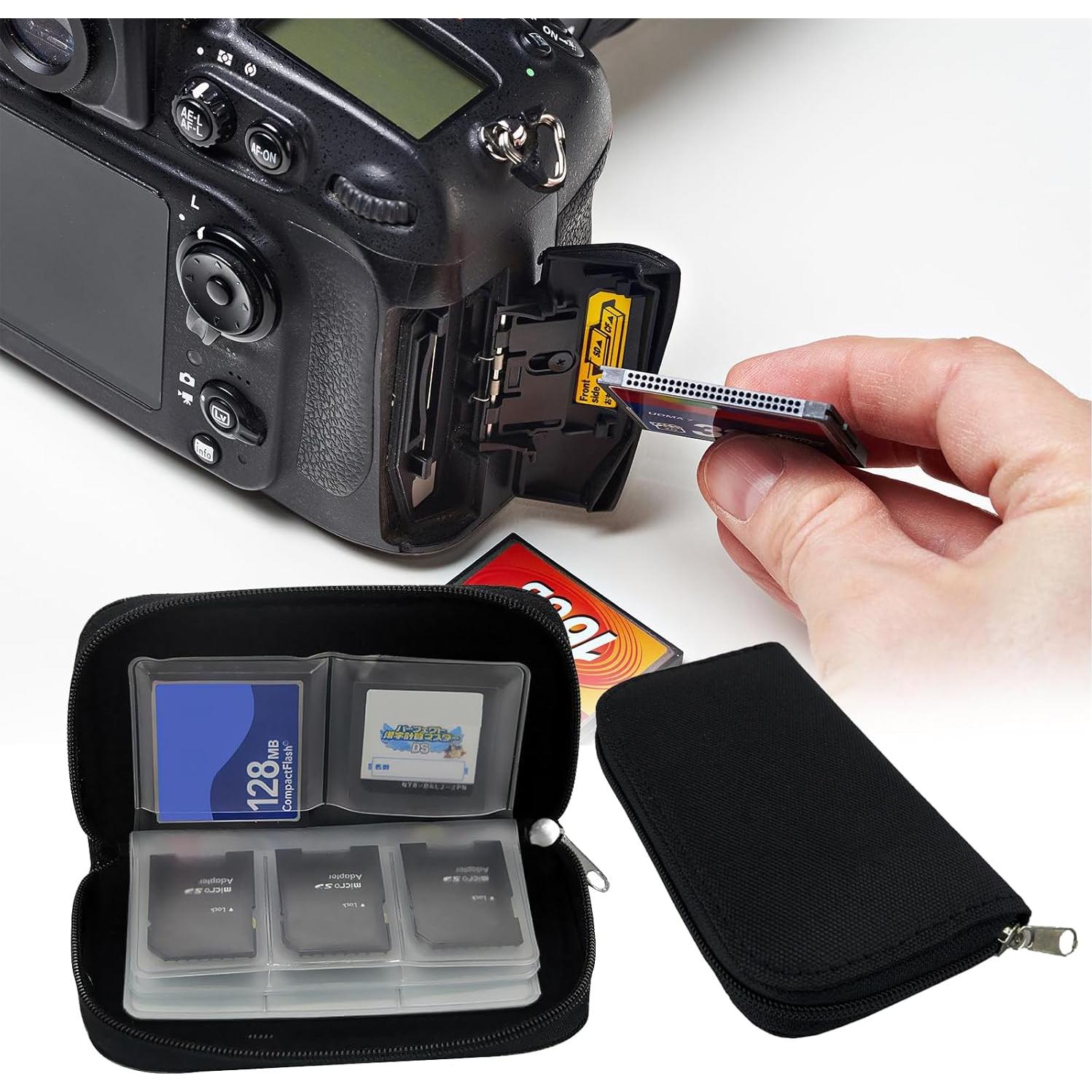 Funda para Tarjetas SD y Micro SD 22 Compartimentos - 2 Paquetes