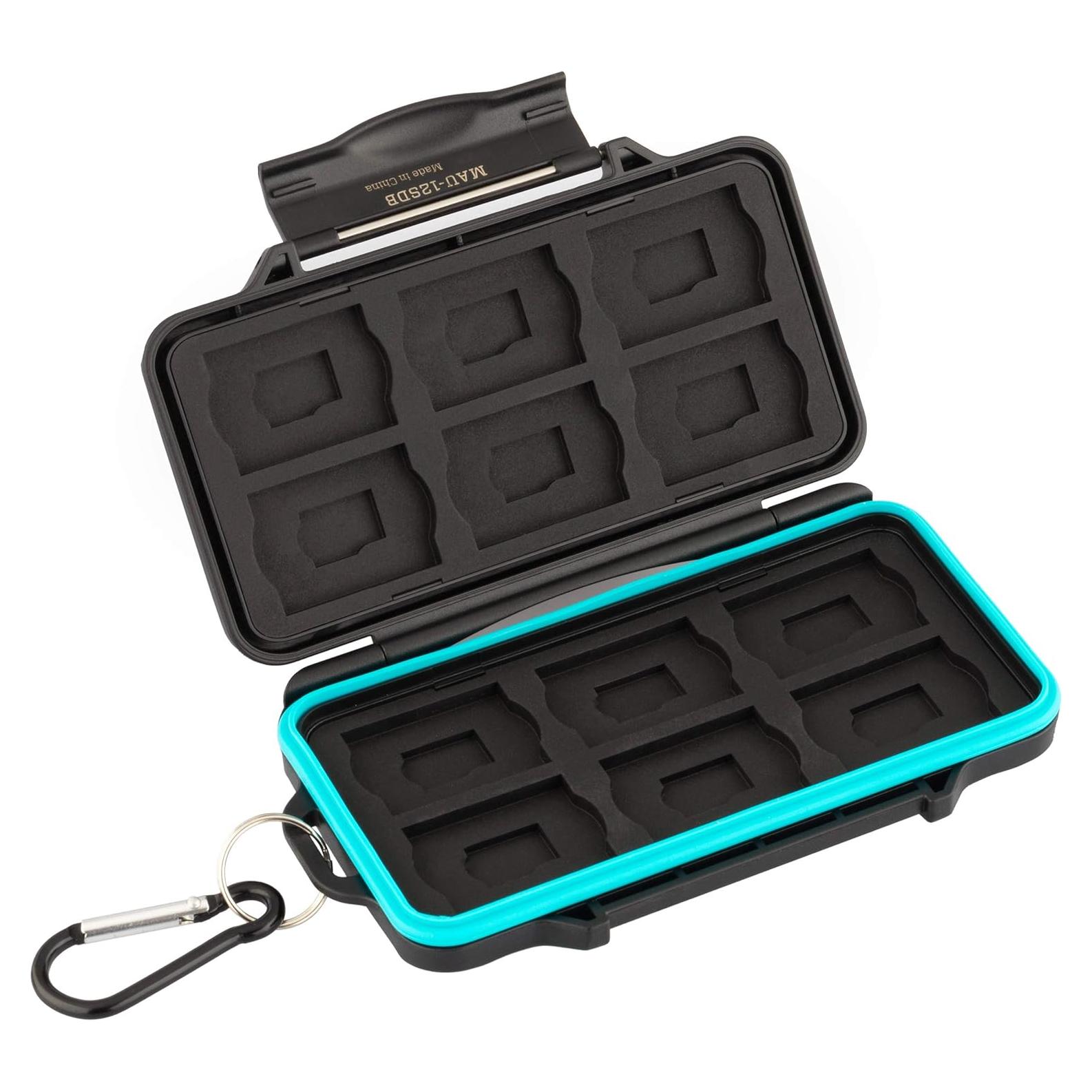 Funda para Tarjetas de Memoria Ruggard Leda Negra - 12 SD y 12 microSD