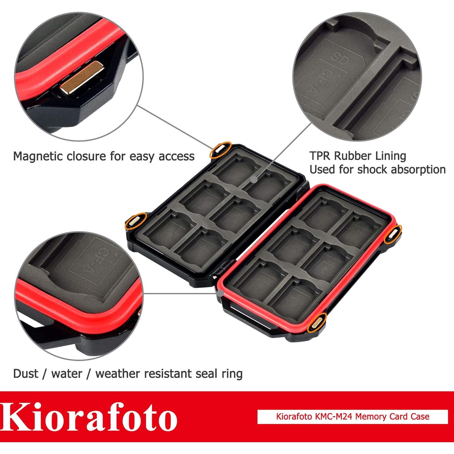 Estuche Protector Kiorafoto para 12 SD y 12 CFexpress Tipo A