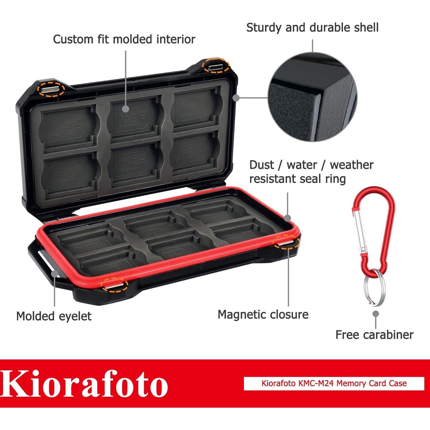 Estuche Protector Kiorafoto para 12 SD y 12 CFexpress Tipo A