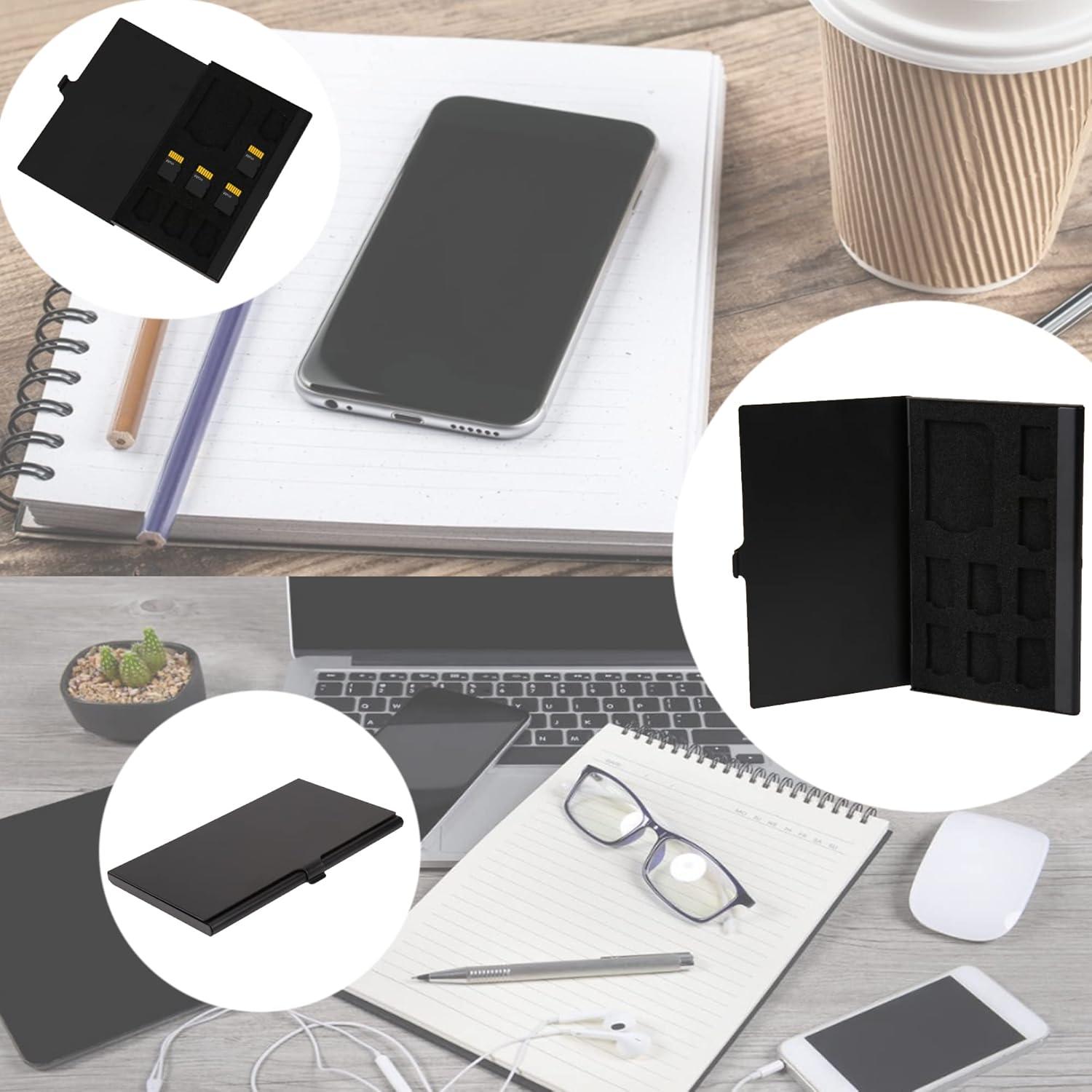 Funda Dura PCTC para Tarjetas de Memoria 9 en 1 - Aluminio Gris