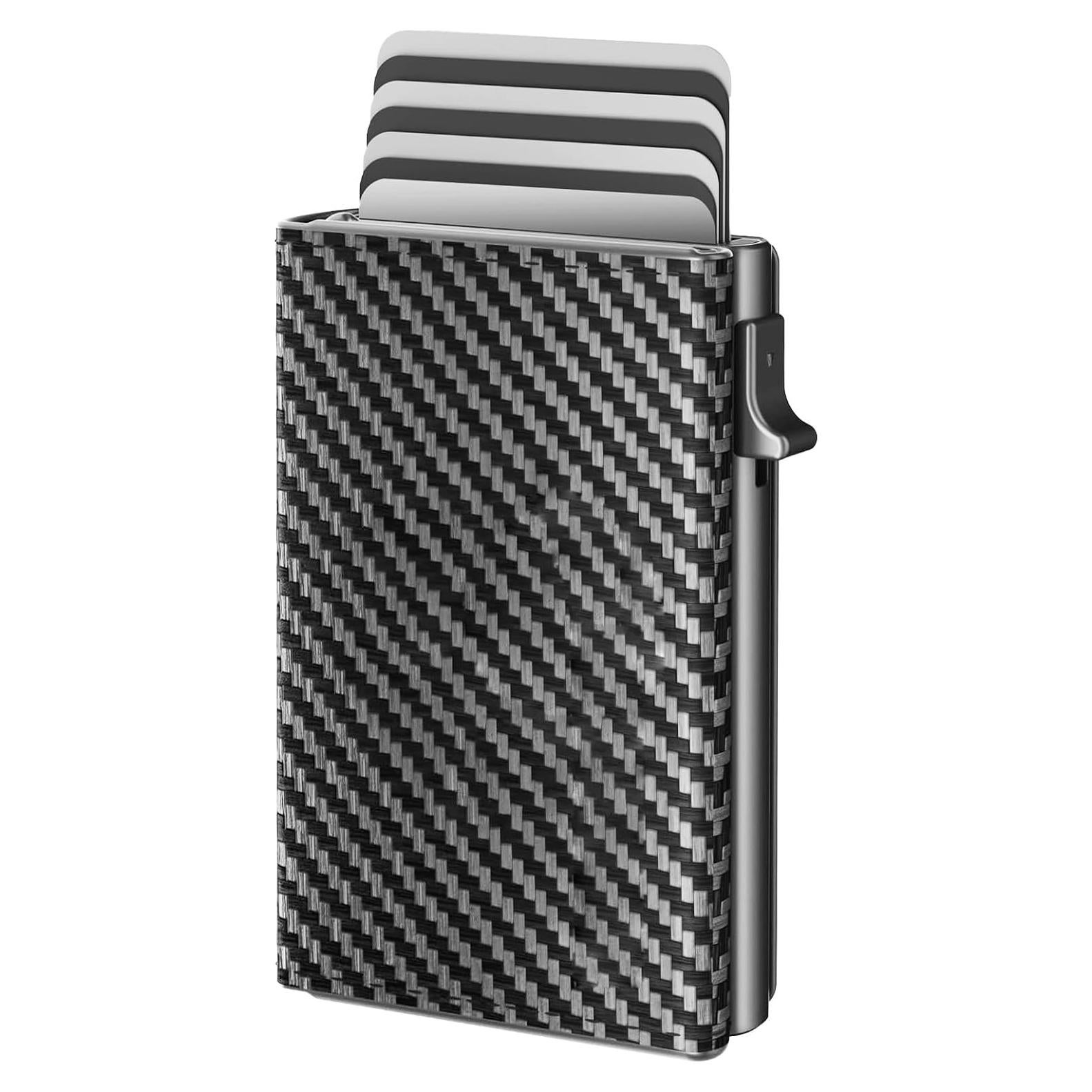 Portatarjetas de Crédito DMLBST con Bloqueo RFID, Aluminio, 12+ Tarjetas