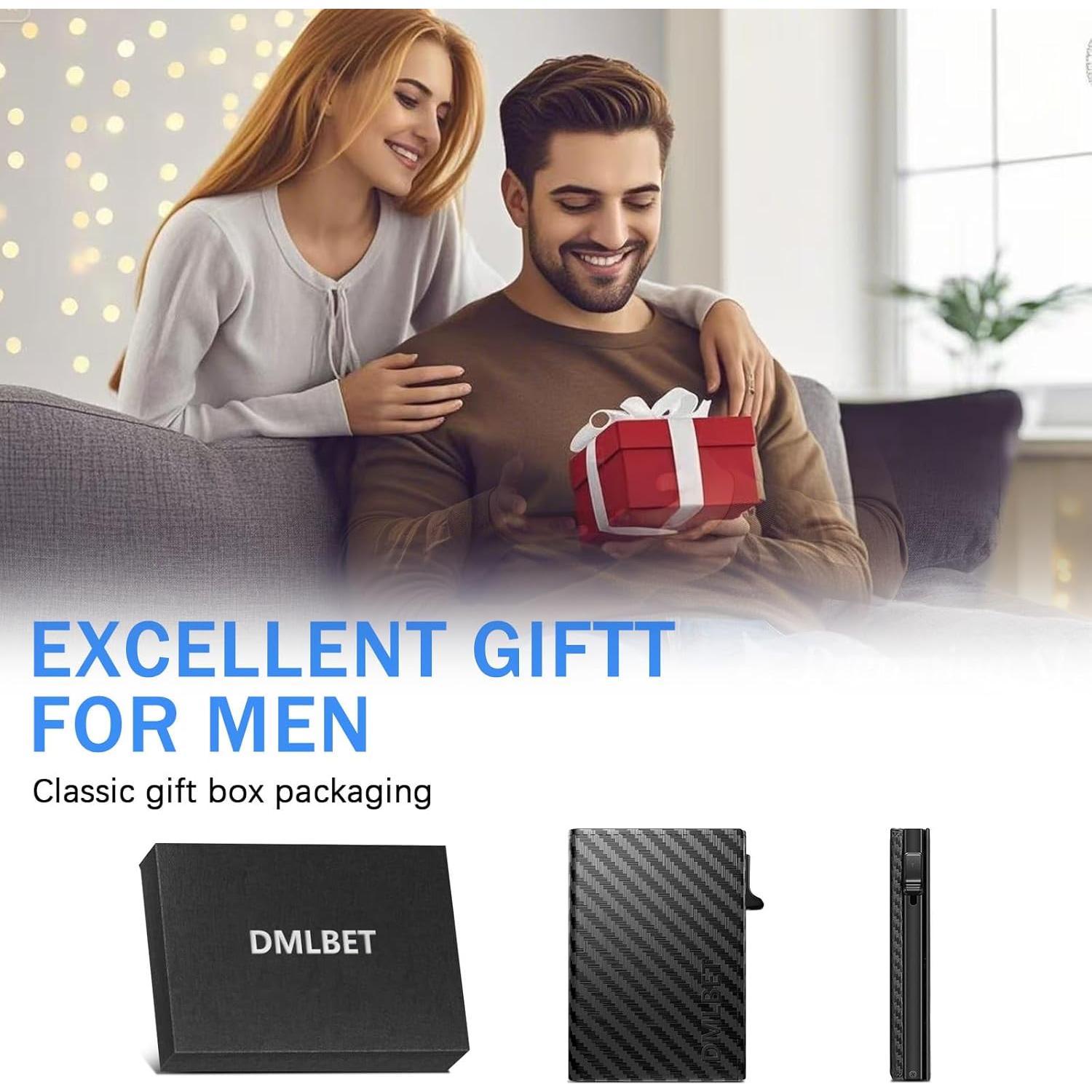 Portatarjetas de Crédito DMLBST con Bloqueo RFID, Aluminio, 12+ Tarjetas