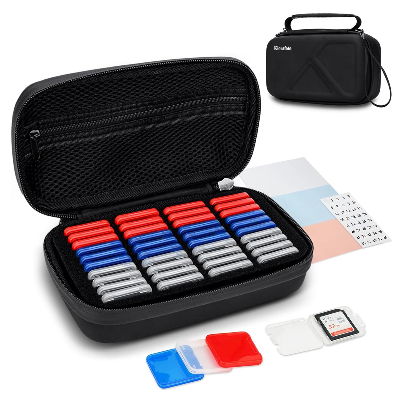 Funda organizadora para 40 tarjetas SD Kiorafoto impermeable