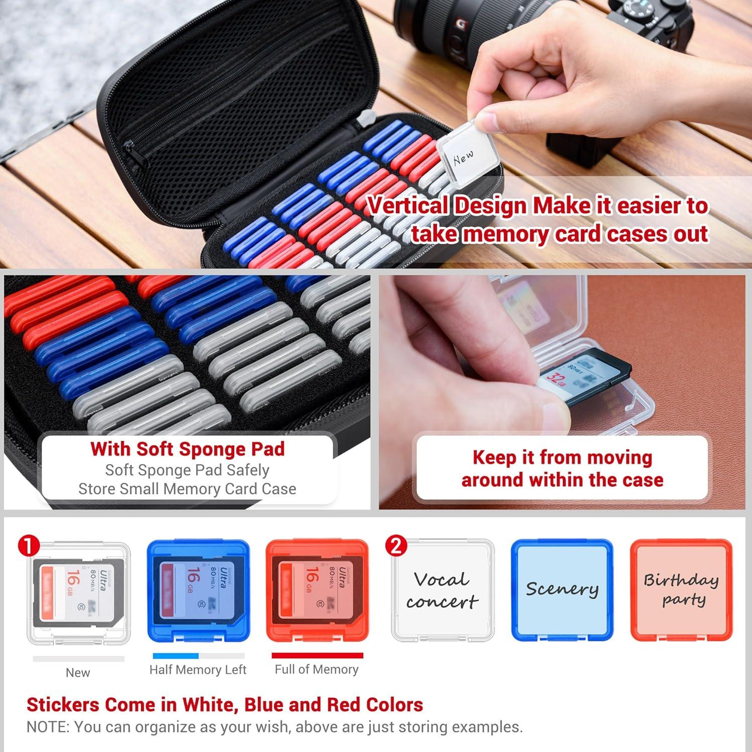 Funda organizadora para 40 tarjetas SD Kiorafoto impermeable