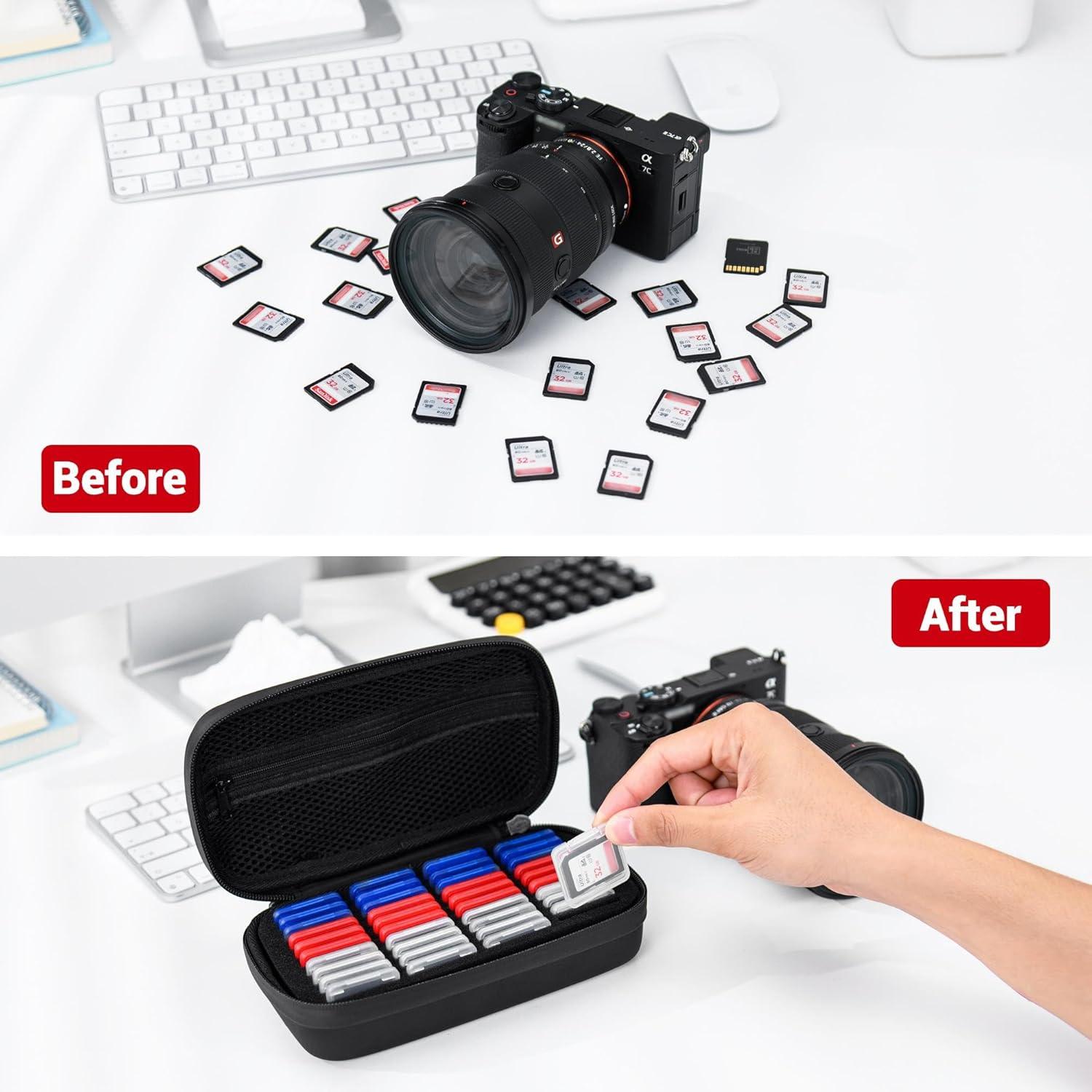 Funda organizadora para 40 tarjetas SD Kiorafoto impermeable