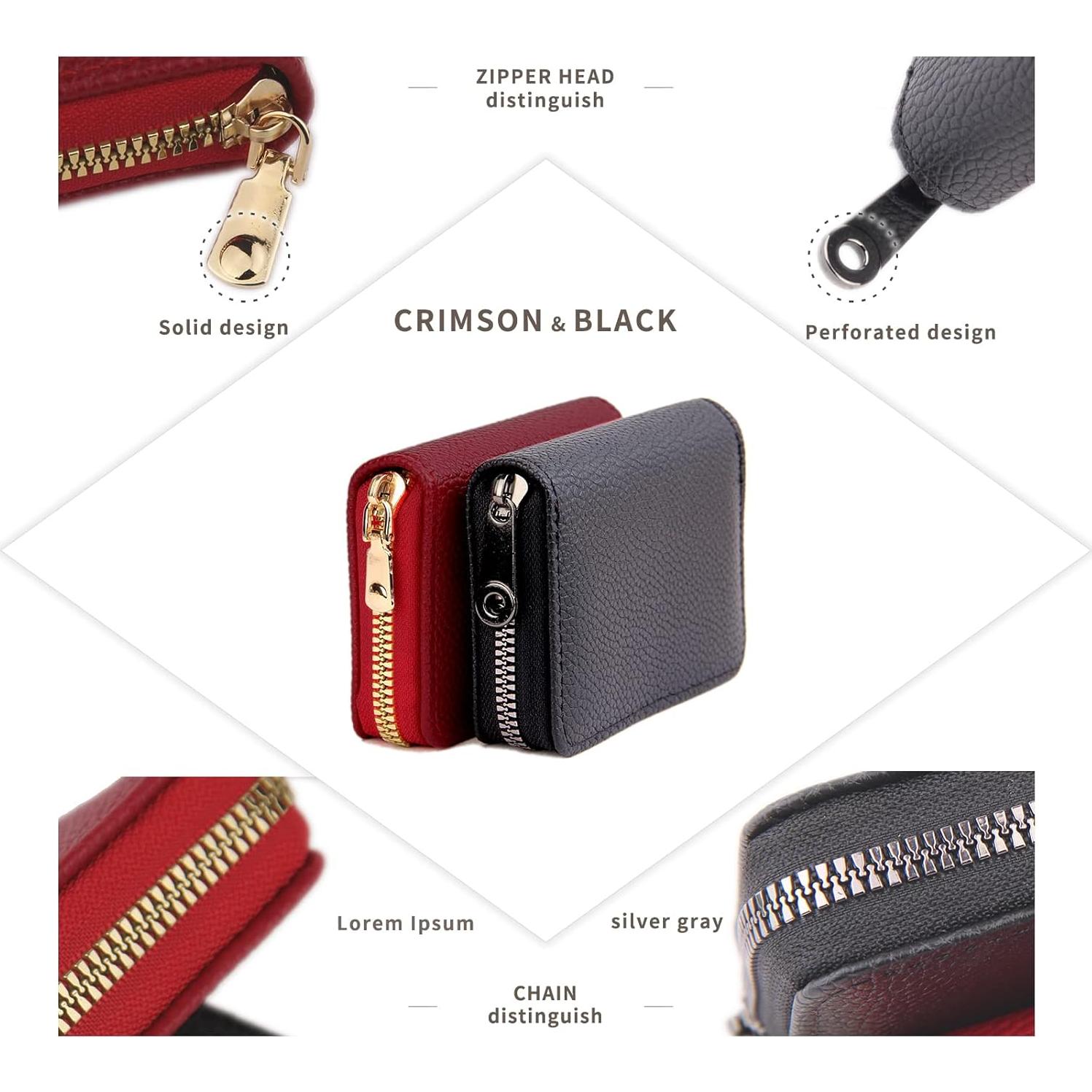 2 Pcs Billetera Titular de Tarjetas PRIVILLA con RFID 11 Ranuras