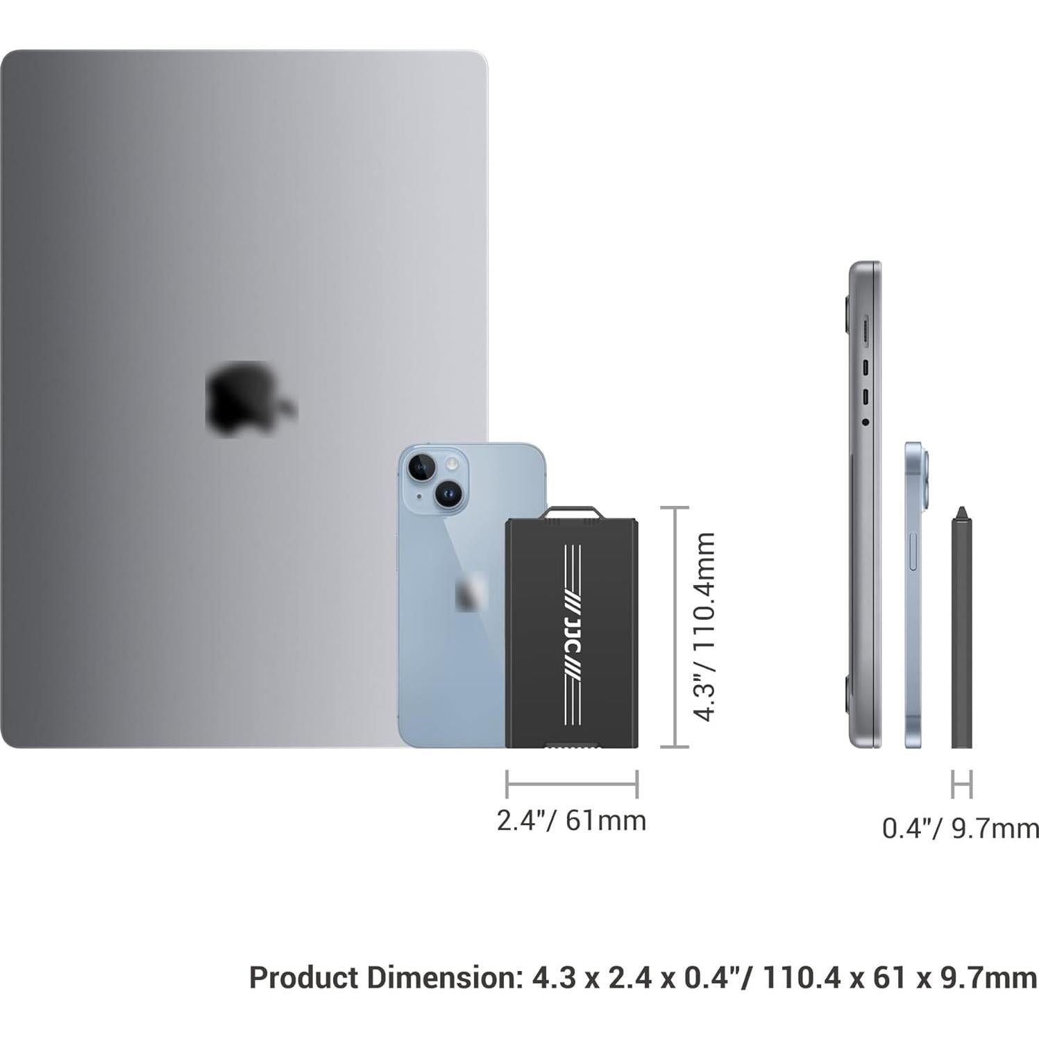 Estuche de Aluminio para 12 Micro SD y 4 SD Jinjiacheng Negro
