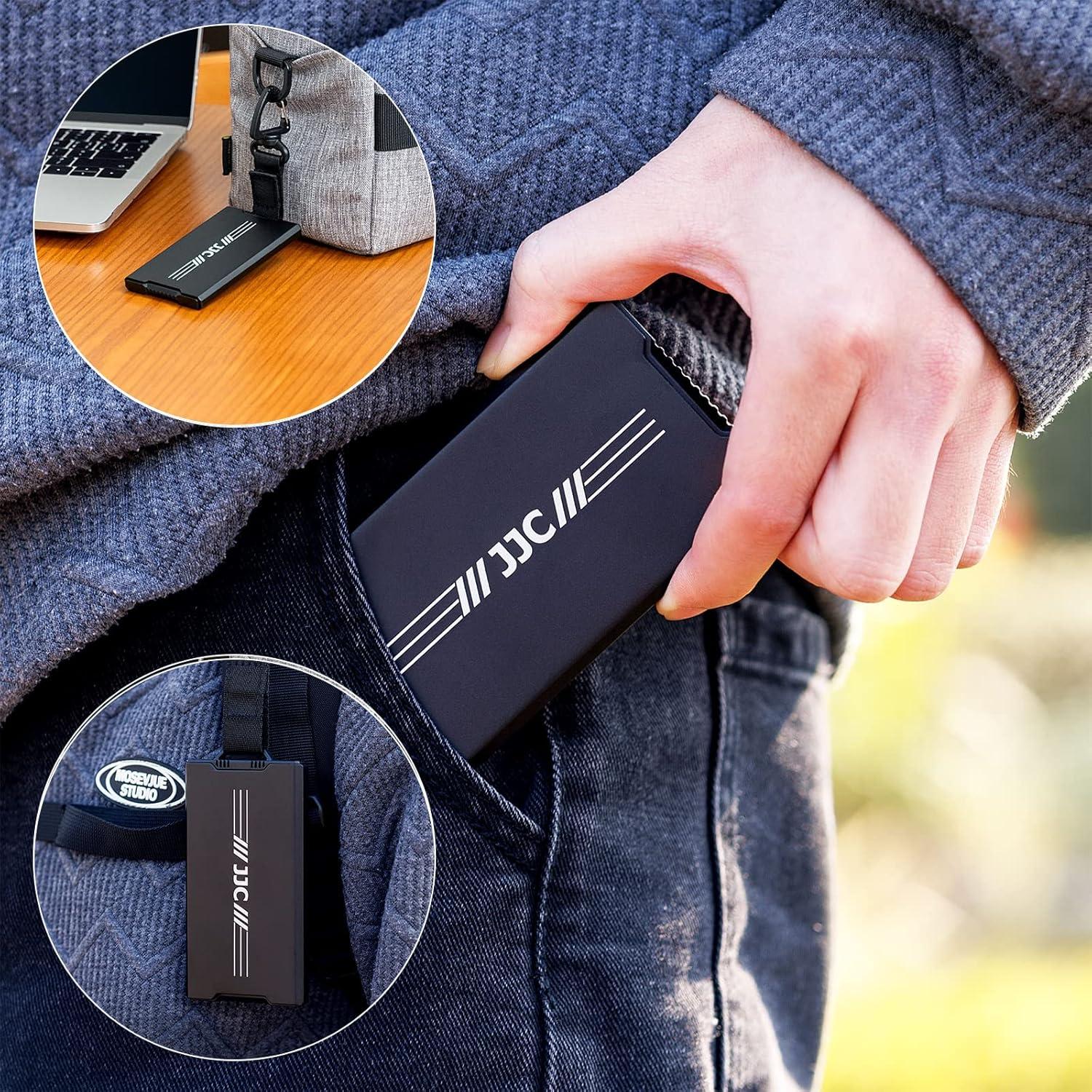 Estuche de Aluminio para 12 Micro SD y 4 SD Jinjiacheng Negro