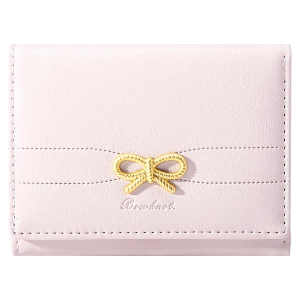 Cartera Pequeña Coqueta Modacarry Rosa con Lazo y 7 Ranuras