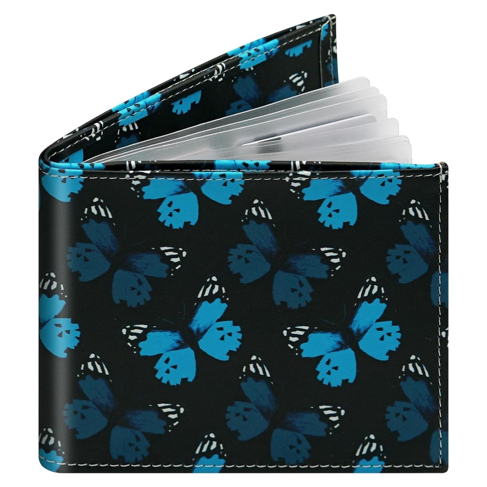 Billetera de Cuero Premium FORYEE Doble Pliegue 13.2x10.2cm