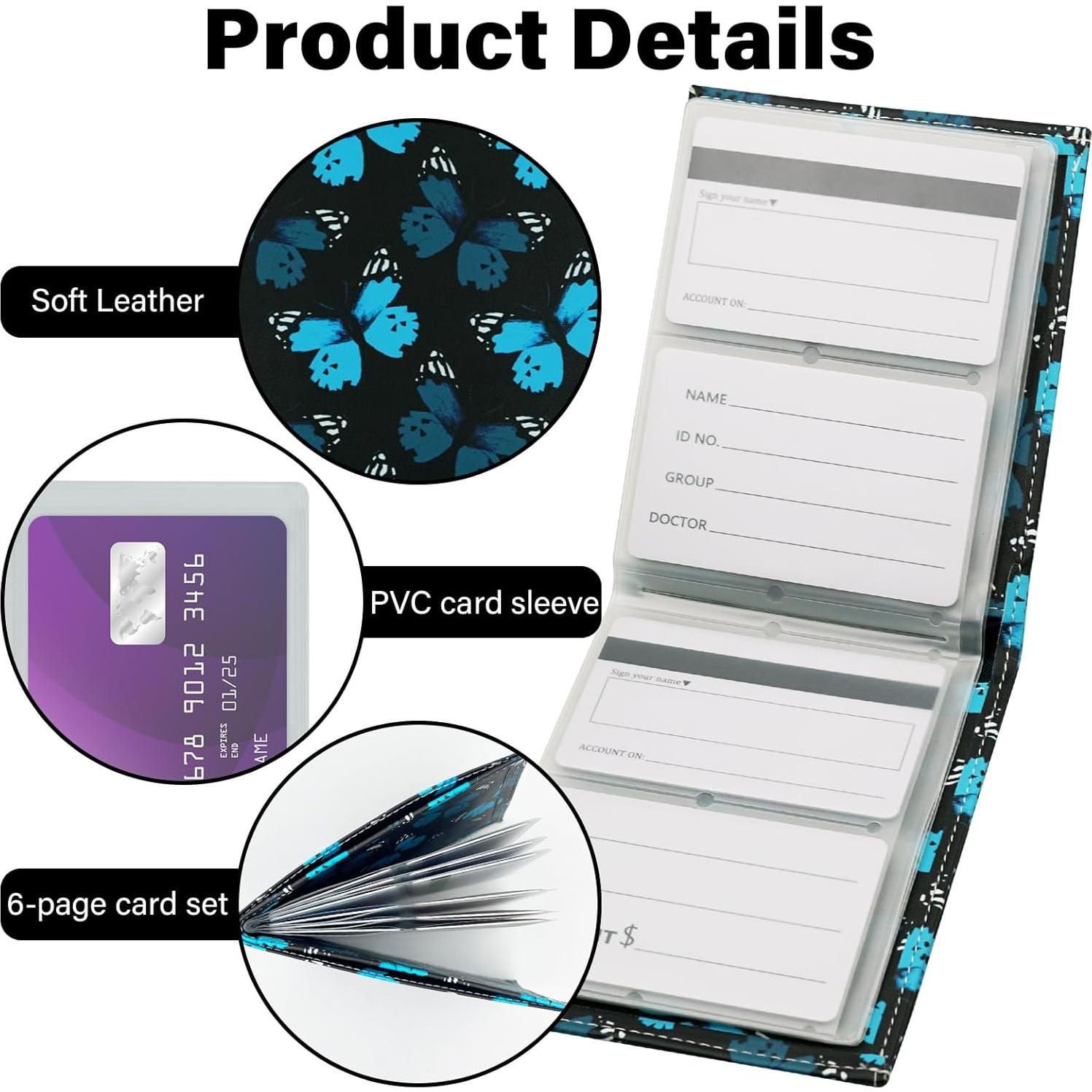 Billetera de Cuero Premium FORYEE Doble Pliegue 13.2x10.2cm