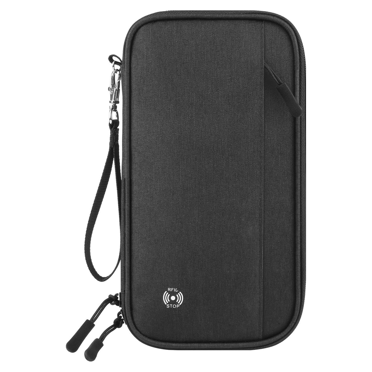 Portafolios de Pasaporte LOPURS Negro Mediano con Bloqueo RFID