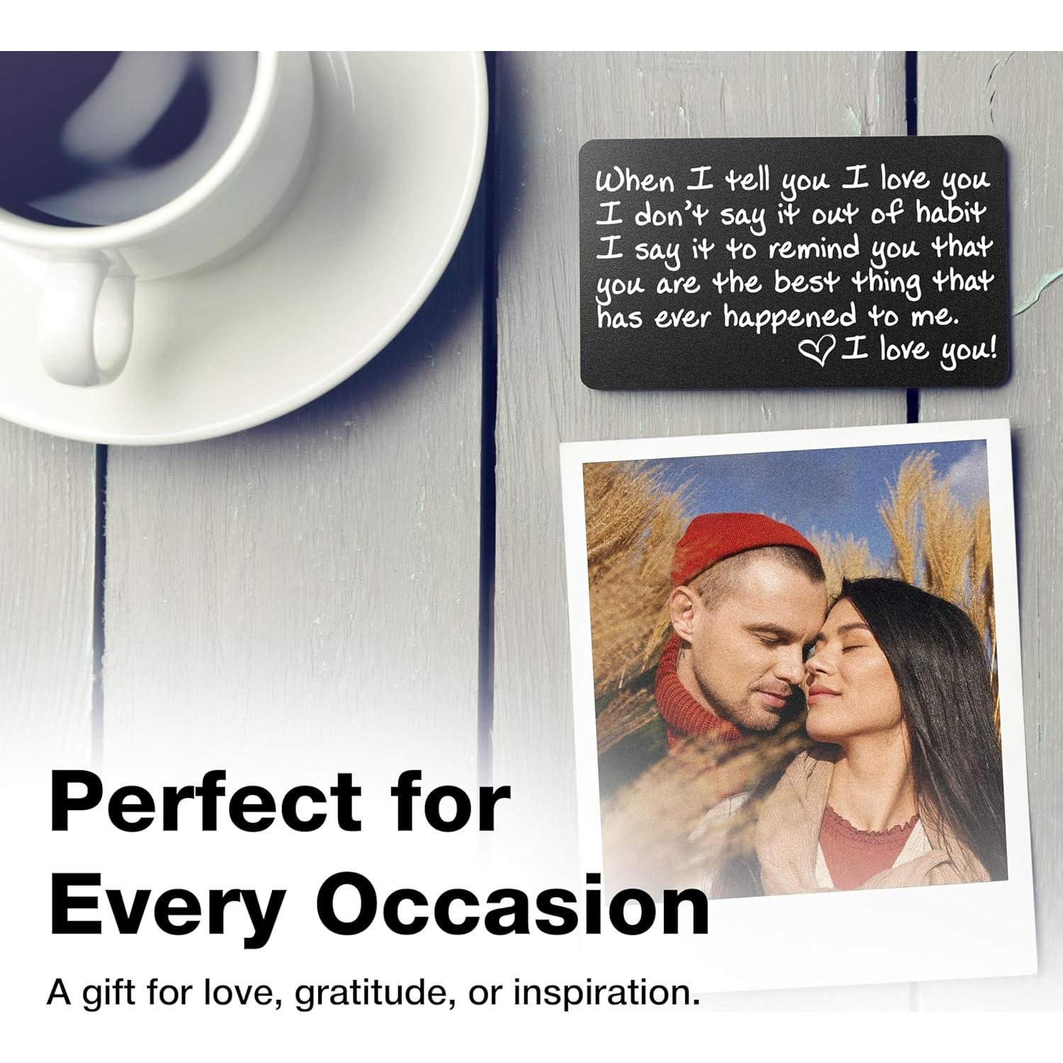 Tarjeta Te Amo de Cartera - Regalo Duradero para Él o Ella