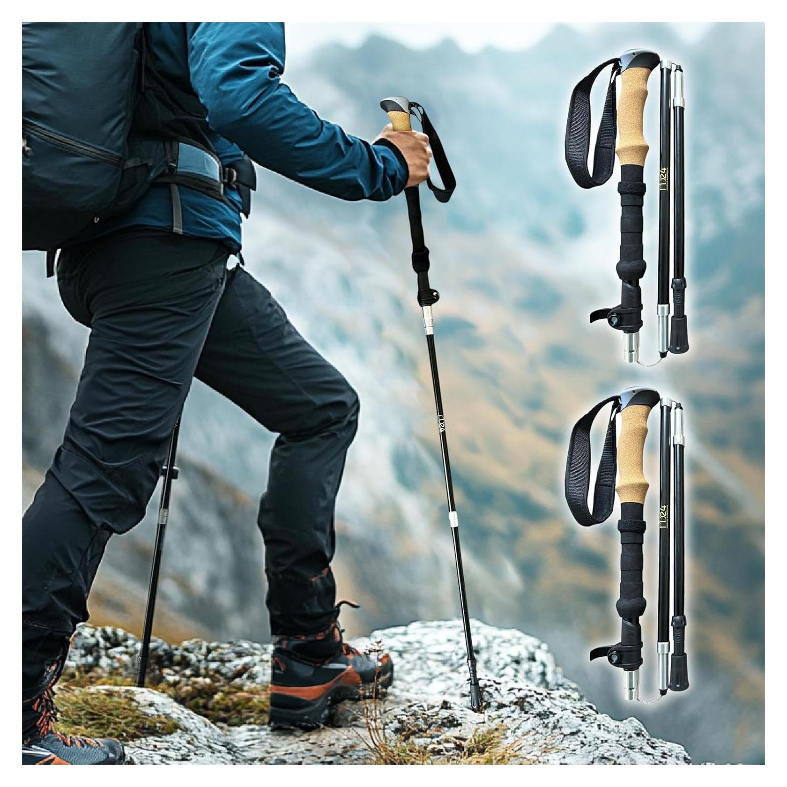 Bastones de Trekking RB24 de Aluminio 7075 Ajustables 2 Unidades