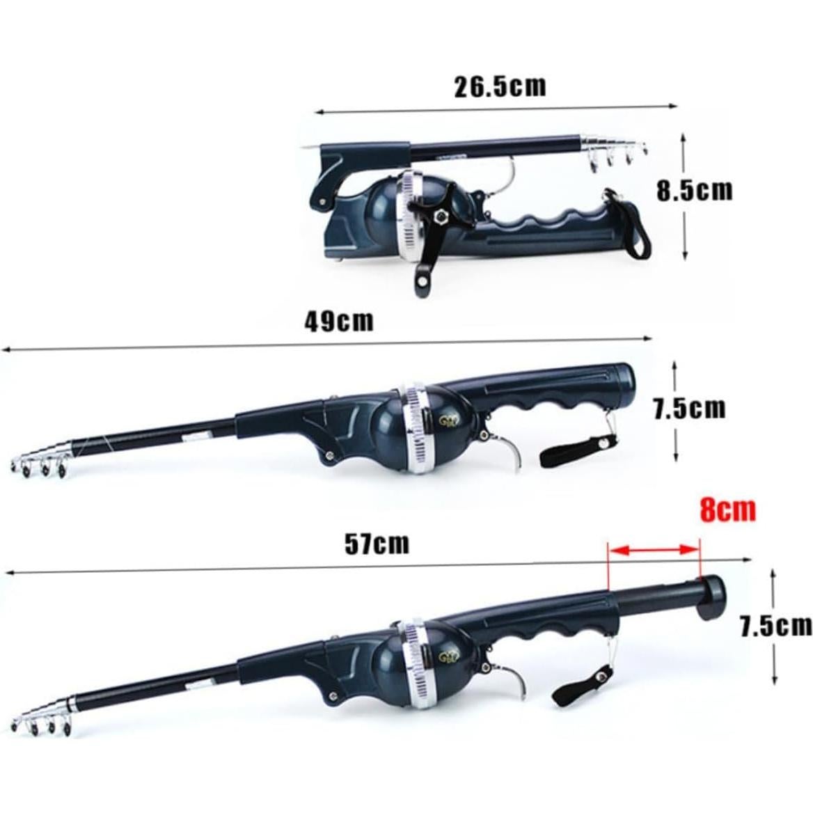 Caña de Pesca Telescópica Portátil ccsxqy 1.31m Plegable