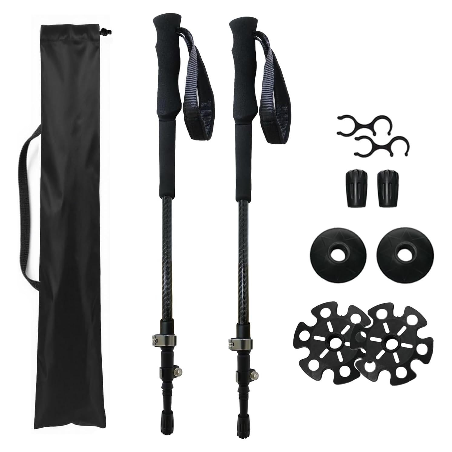 Bastones de Senderismo NexusOutdoor TP01CF - Fibra de Carbono 2 Pack