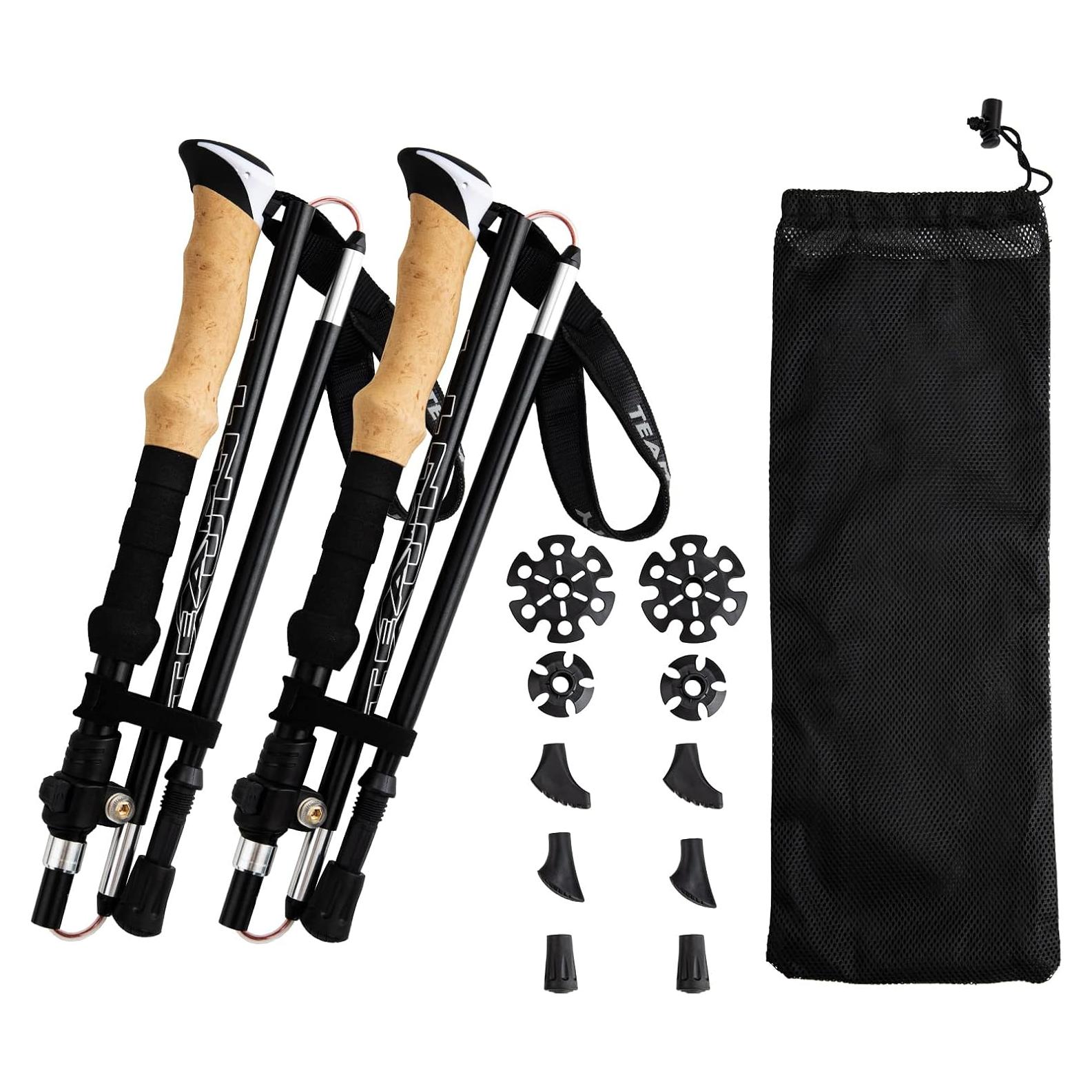 Bastones de Senderismo Plegables Night Cat - Aluminio 7075