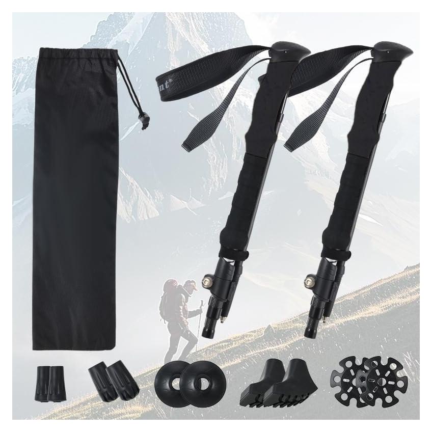 Bastones de Senderismo IJEUH de Fibra de Carbono 2 Pcs