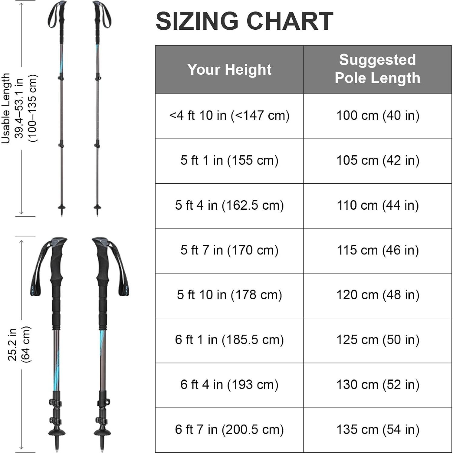 Bastones de Senderismo OLIFE Trekpal T3 Plegables 2 Unidades