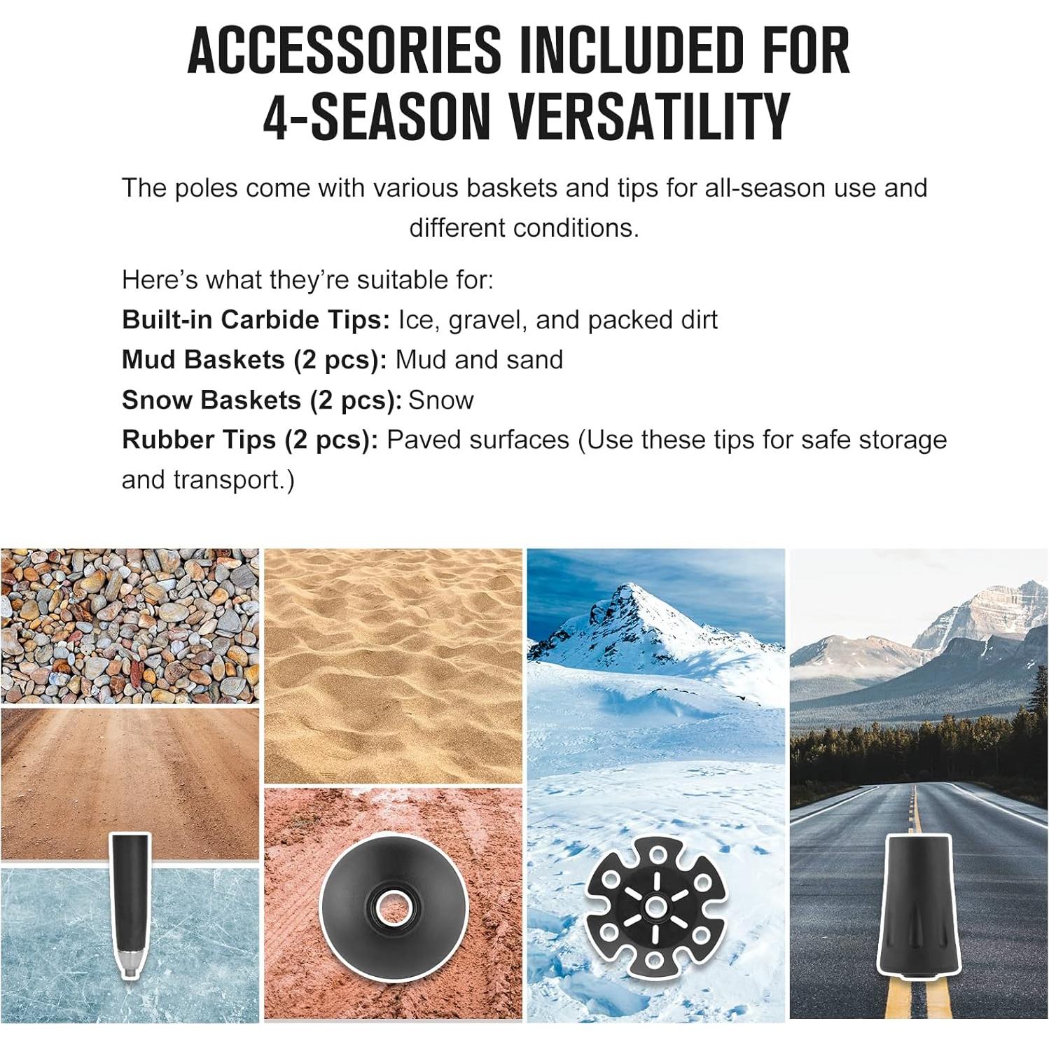 Bastones de Senderismo OLIFE Trekpal T3 Plegables 2 Unidades