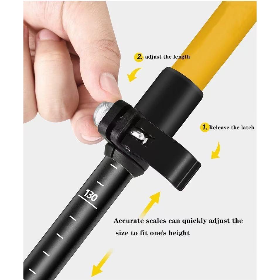 Bastón de Senderismo Plegable YSYZTXA 138 cm Aluminio Ligero