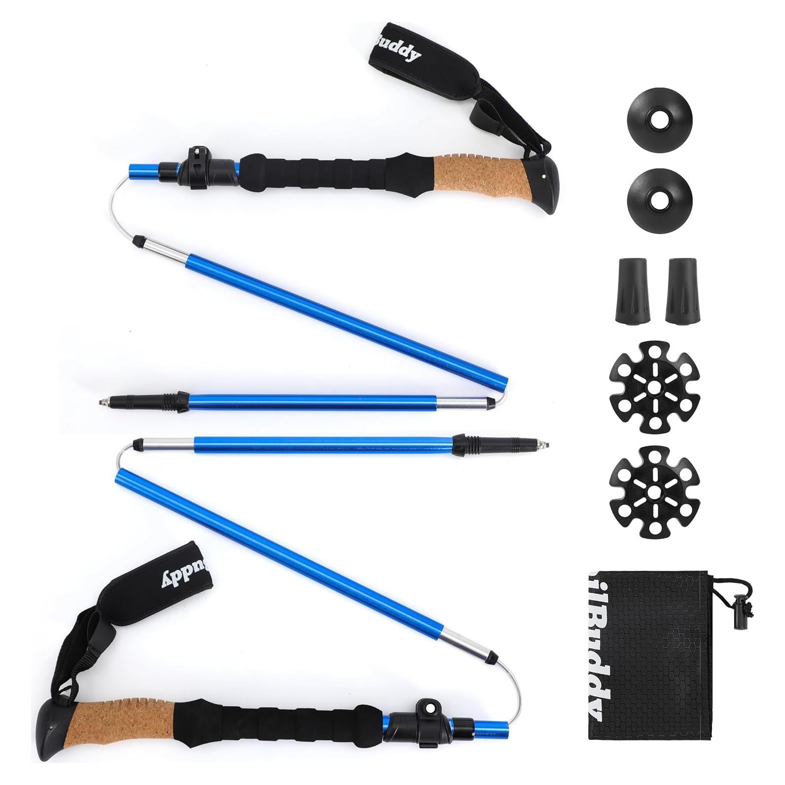 Bastones de Senderismo Plegables TrailBuddy Aluminio 7075 115-135 cm