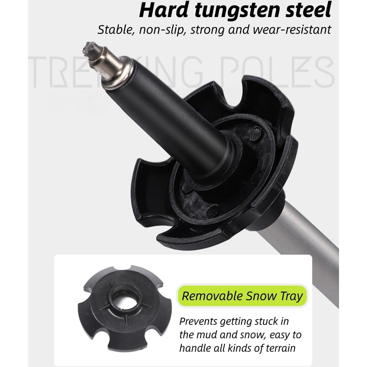 Bastones de Trekking Plegables TianfuSpanda 2 Pack 115-135cm